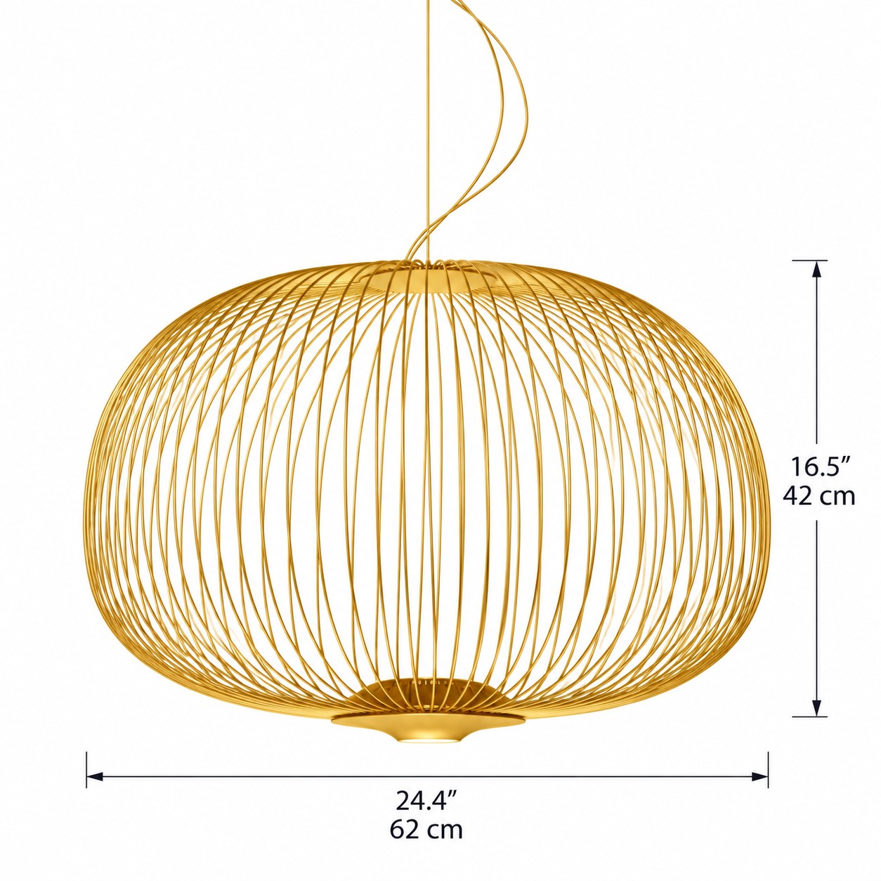 Wide wire cage pendant dimensions