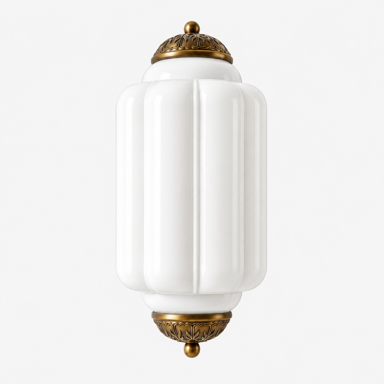 Lumi Vintage Antique Milk Glass Eloise Wall Light