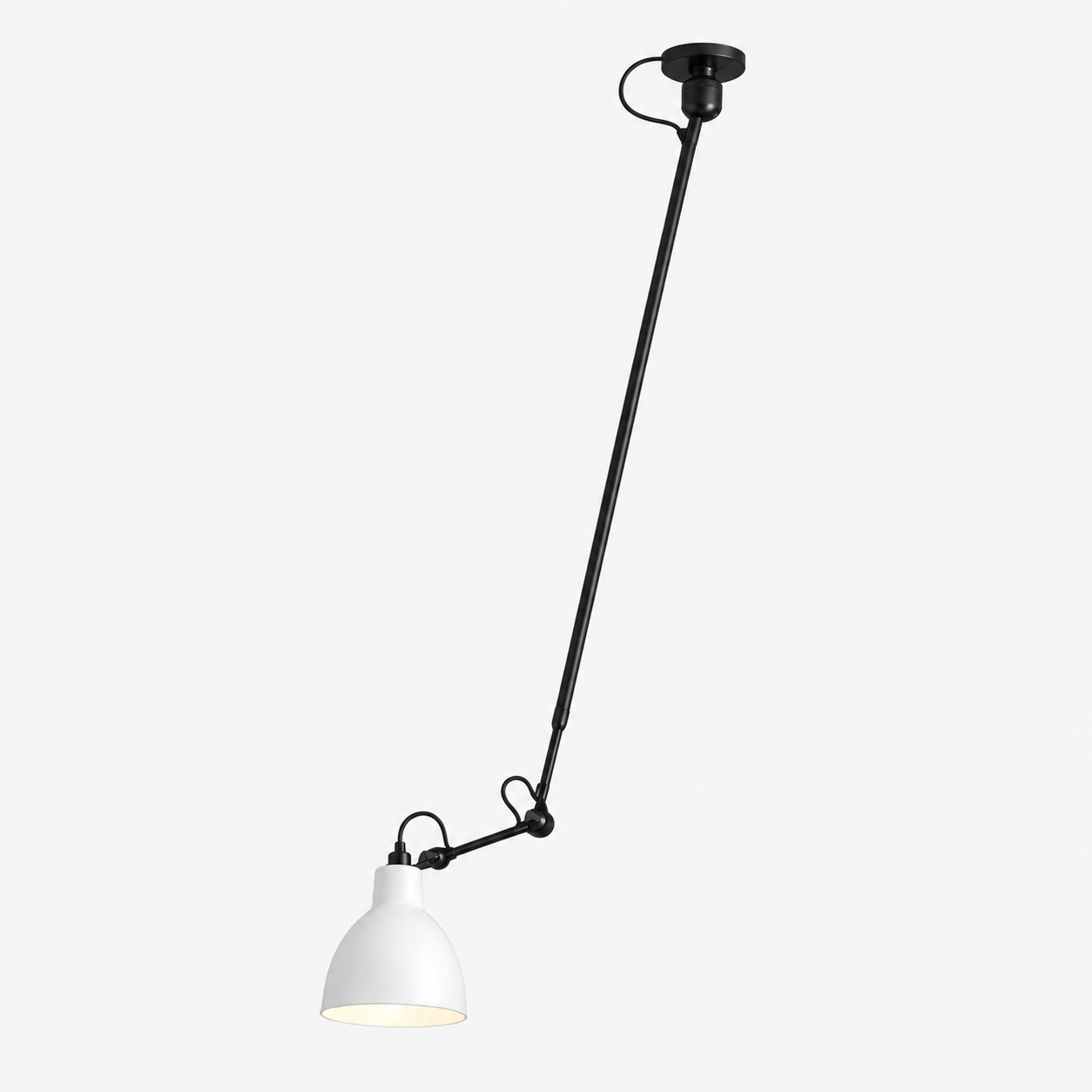 Industrial Matte Black Adjustable Arm Wall Light