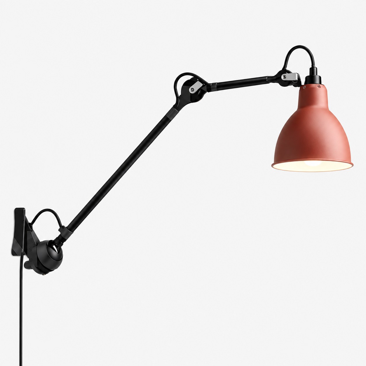 Industrial Matte Black Adjustable Arm Wall Light