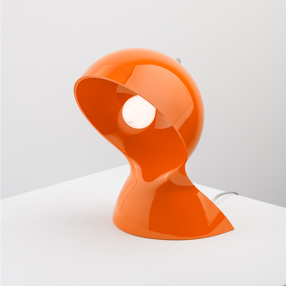 Dalù Orange polycarbonate table lamp