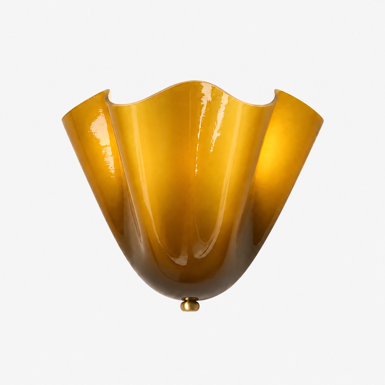 Green seashell glass wall sconce