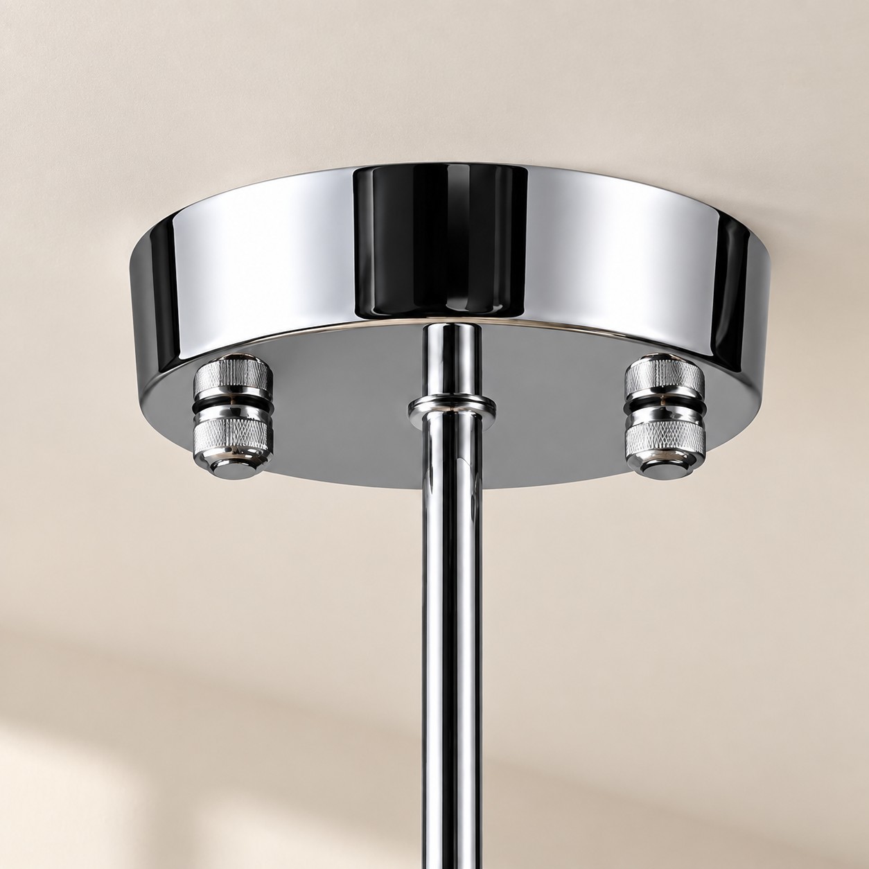 Bauvia Ceiling Light with Bauhaus lines and brass or chrome