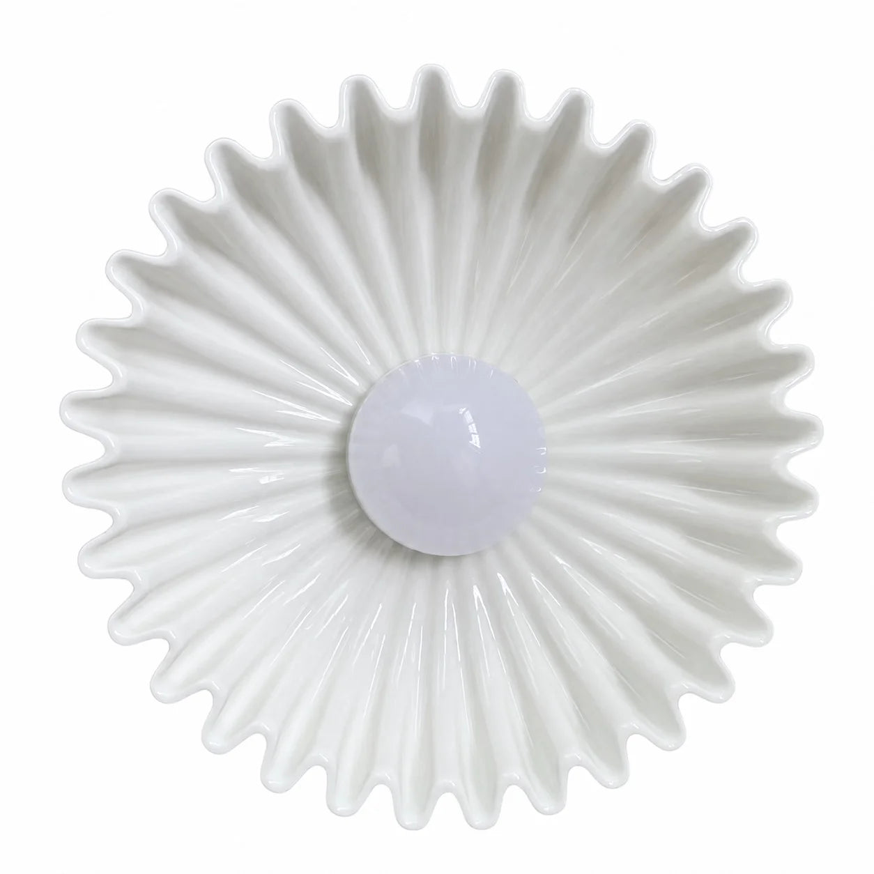 Marenys flower wall light in ceramic off-white