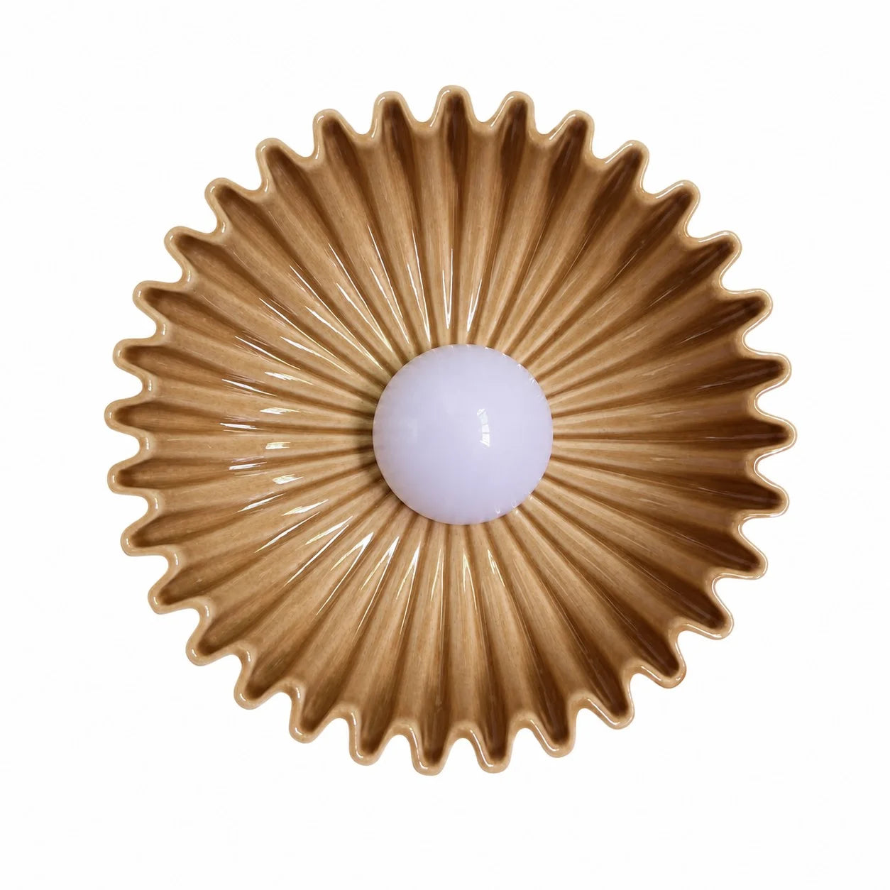 Marenys flower wall light in ceramic beige