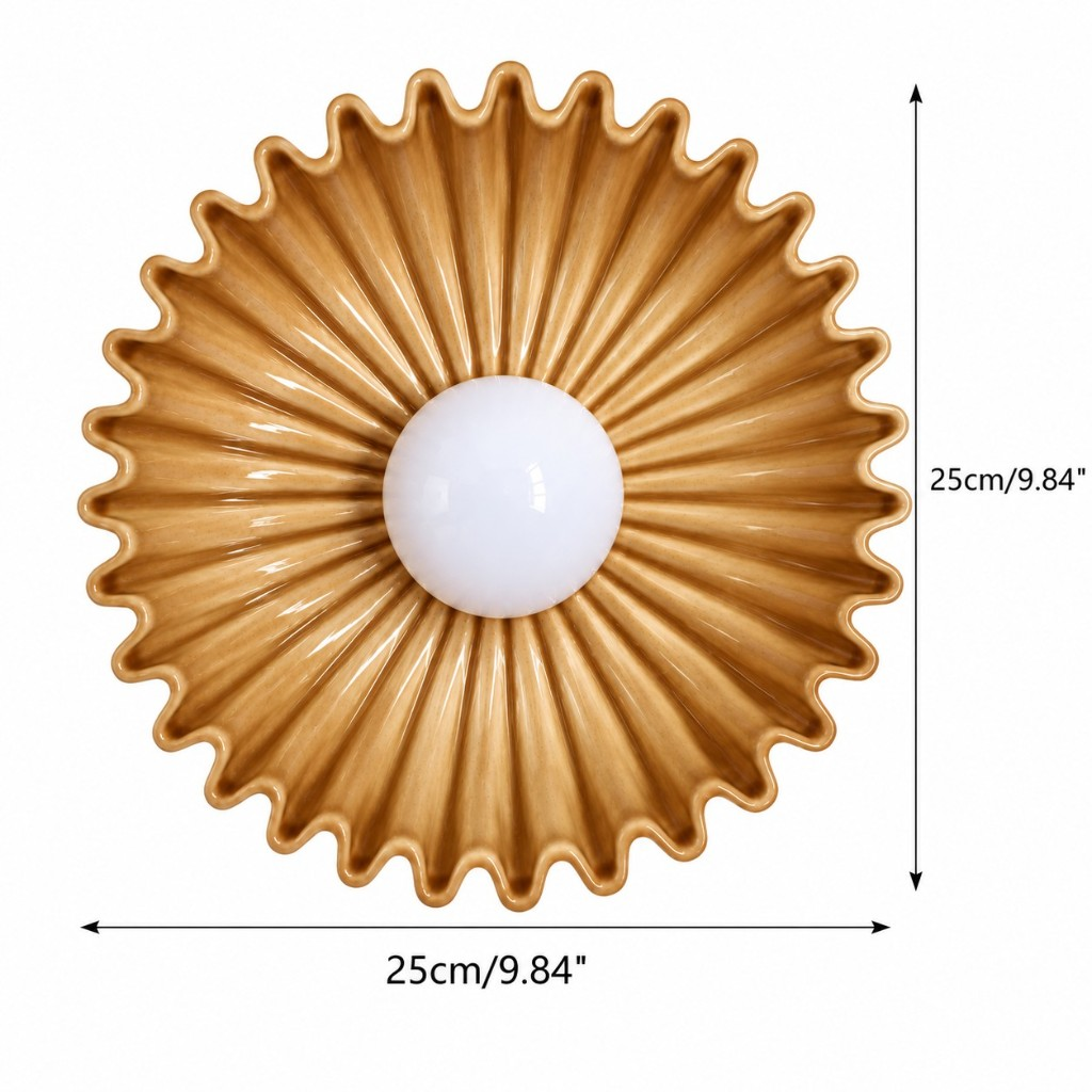 Marenys flower wall light dimensions: 9.8 inches by 9.8 inches, 25 cm by 25 cm