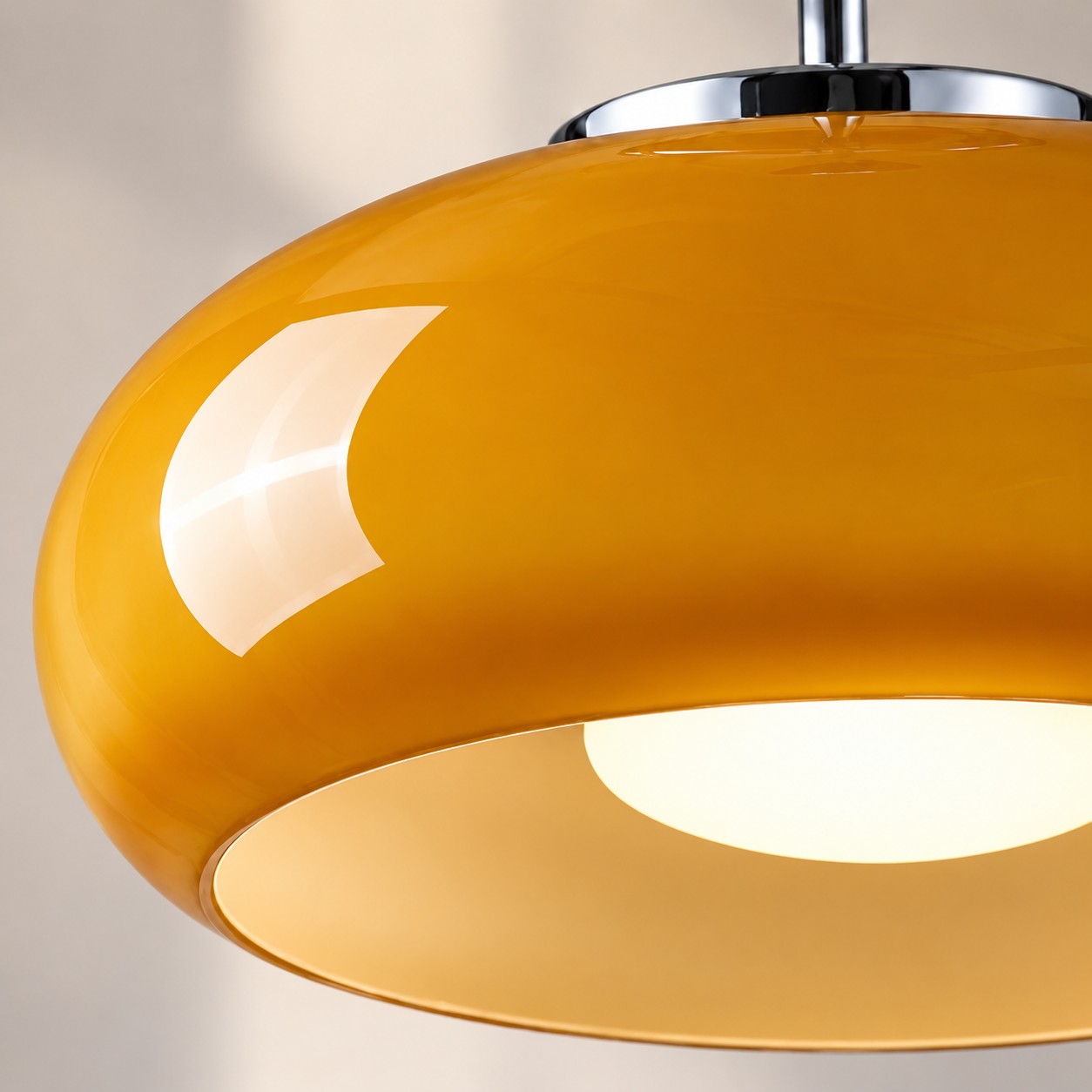 Bauvia Ceiling Light with Bauhaus lines and brass or chrome