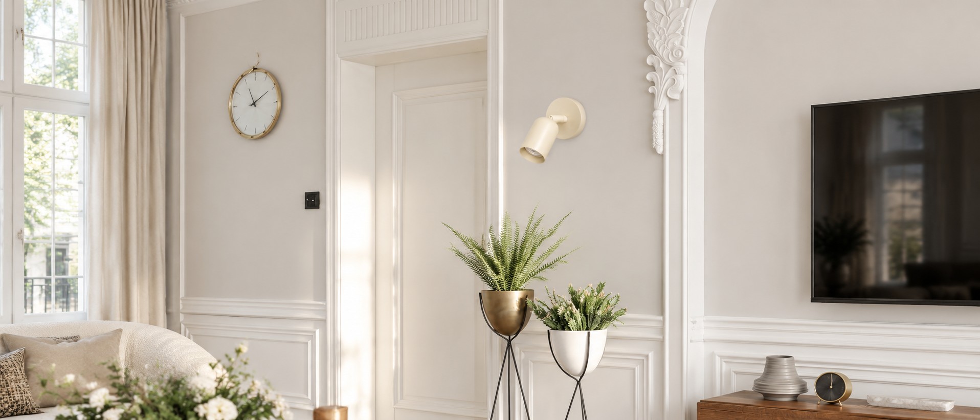 Ares rotating bedside wall light in a modern interior