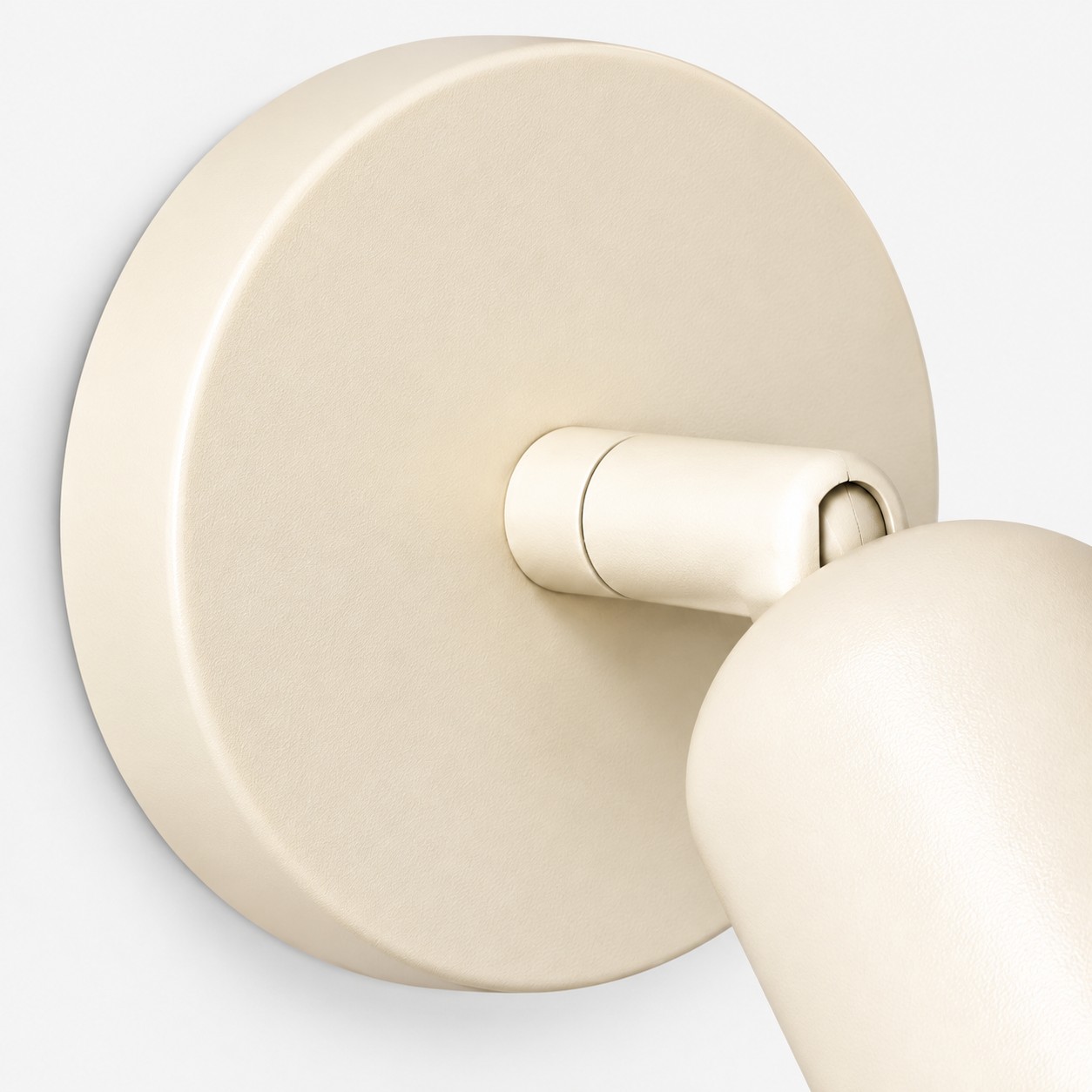 Ares white rotating cylindrical shade detail