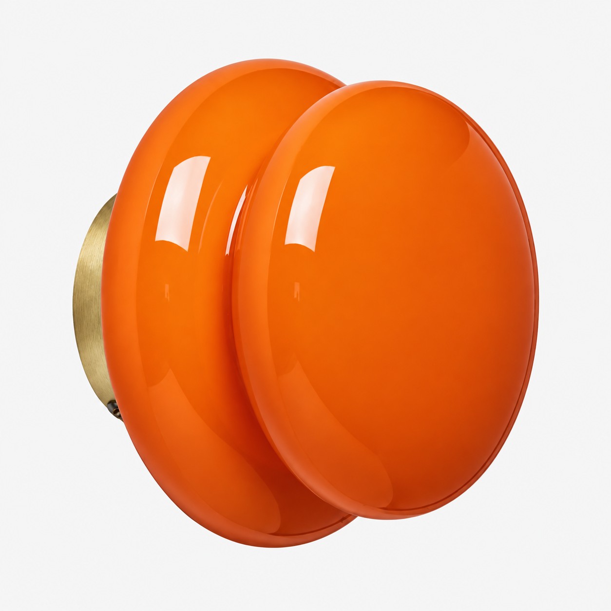 Pyris Bauhaus opal glass wall light in Orange