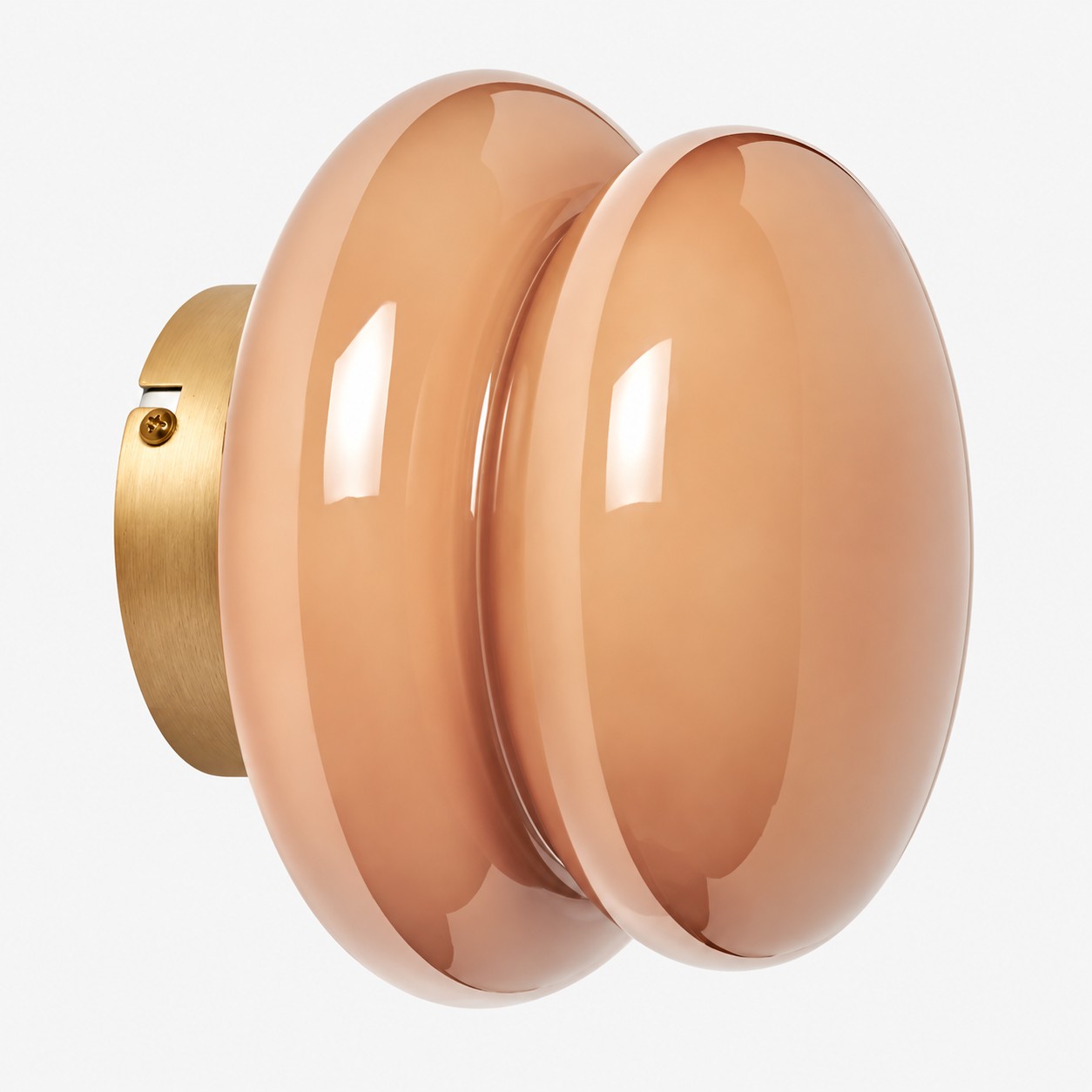 Pyris Bauhaus opal glass wall light in Pale Pink