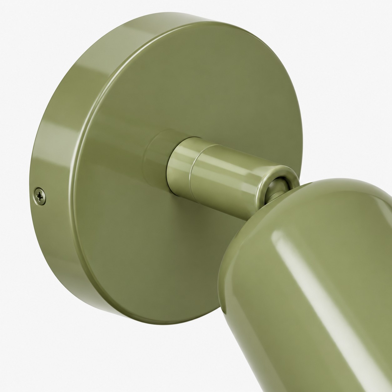 Ares green shade and wall plate detail