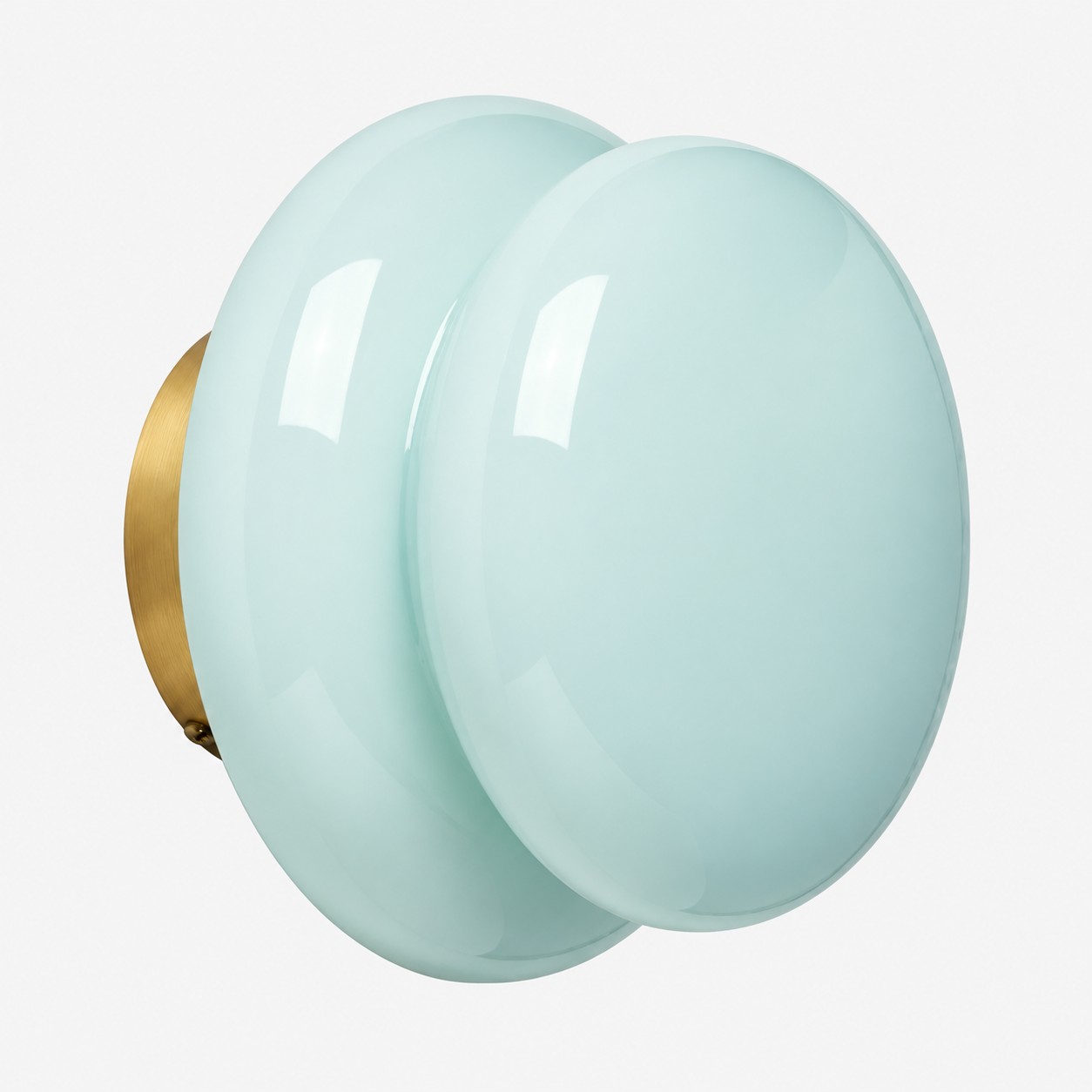 Pyris Bauhaus opal glass wall light in Light Blue