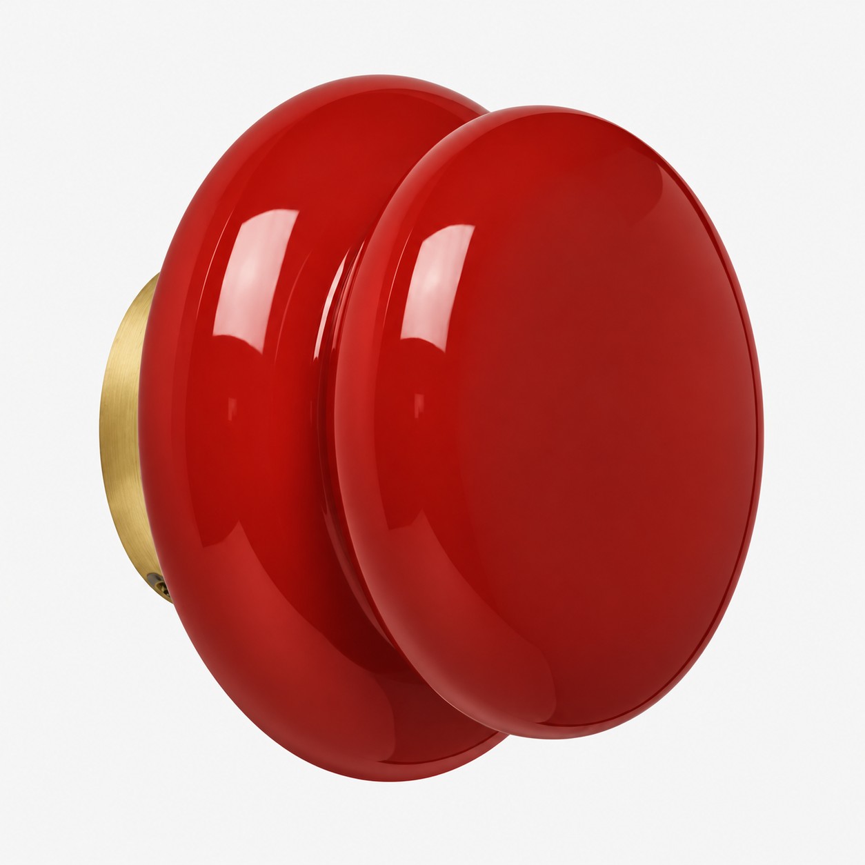 Pyris Bauhaus opal glass wall light in Red