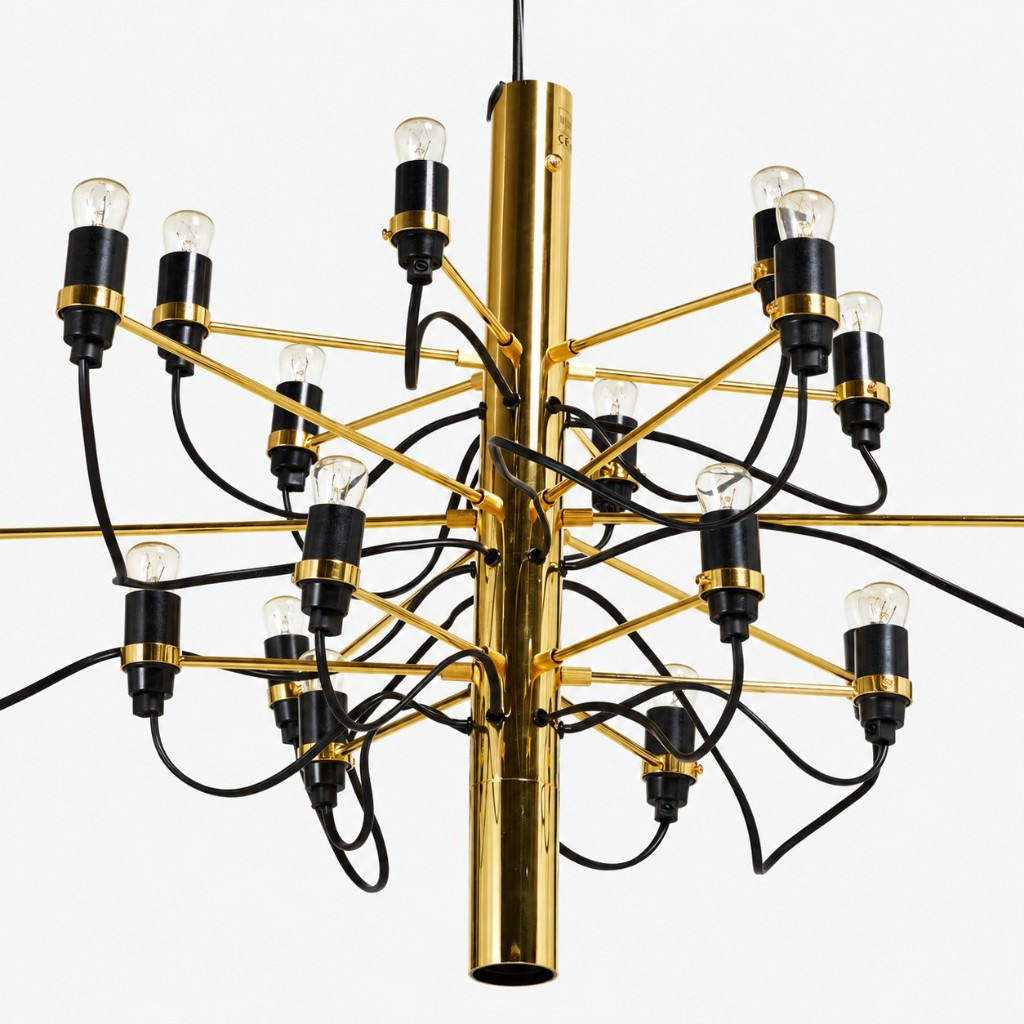 Brass column and black sockets