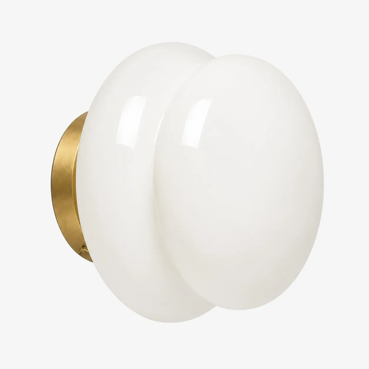 Pyris Bauhaus opal glass wall light in White