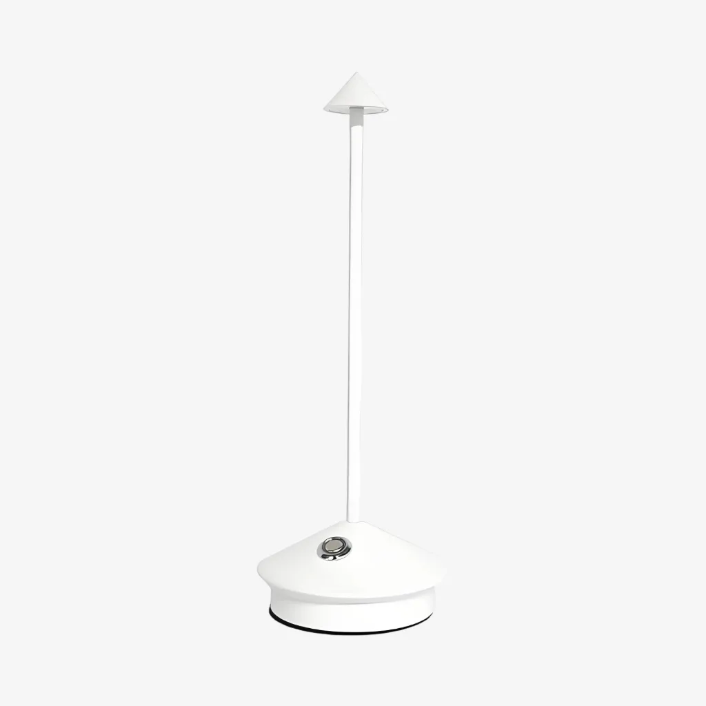 White cordless table lamp