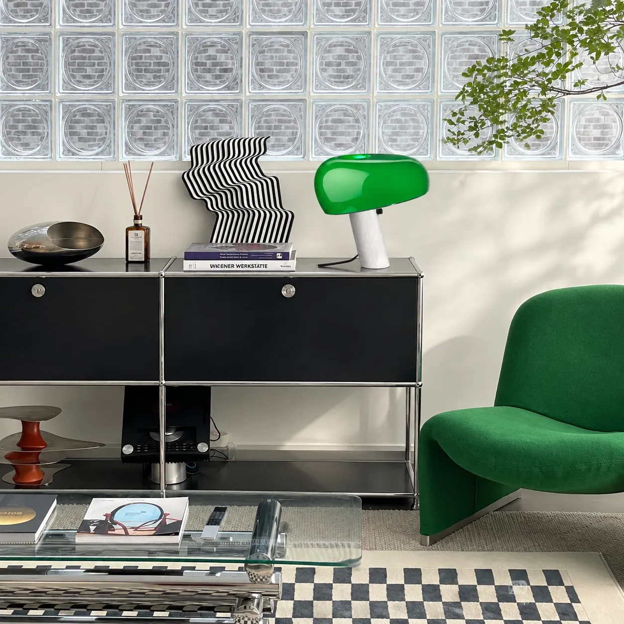 Mushroom Marble green scene