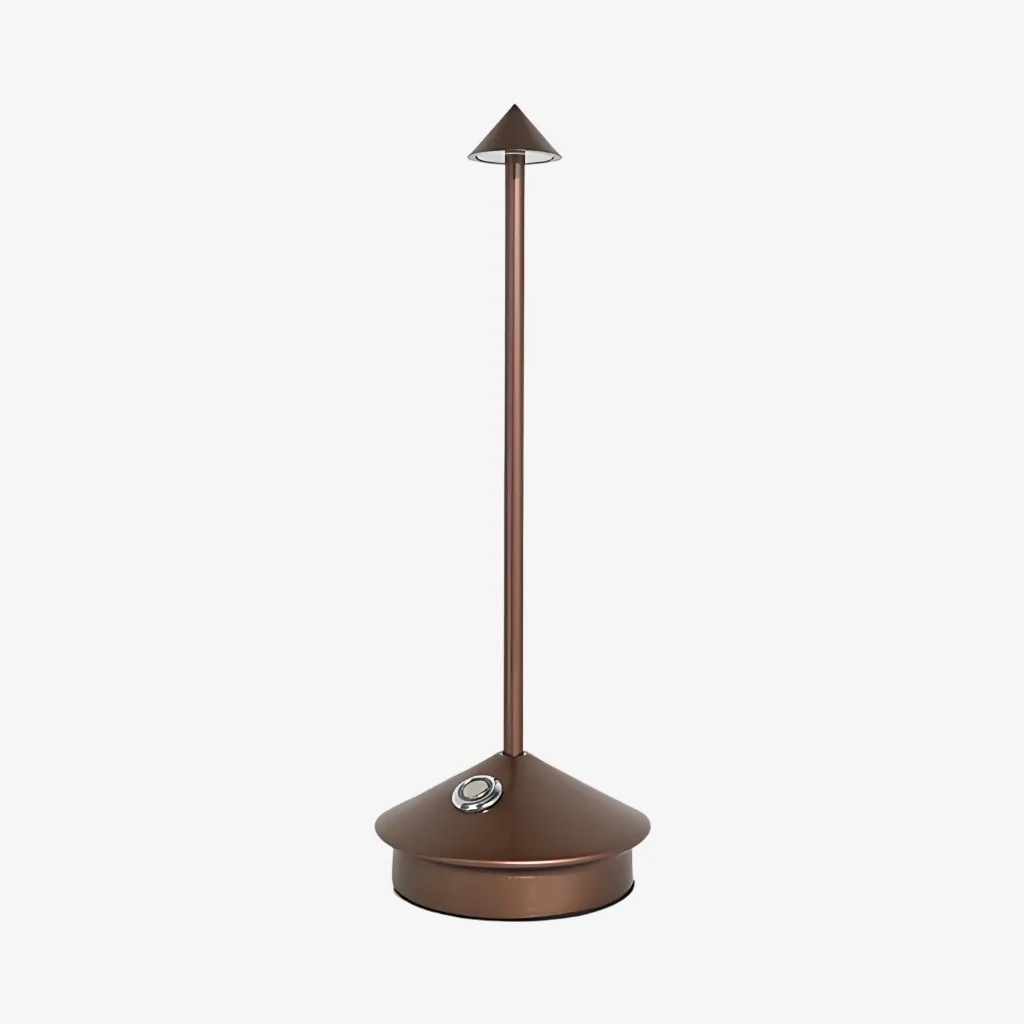 Brown cordless table lamp
