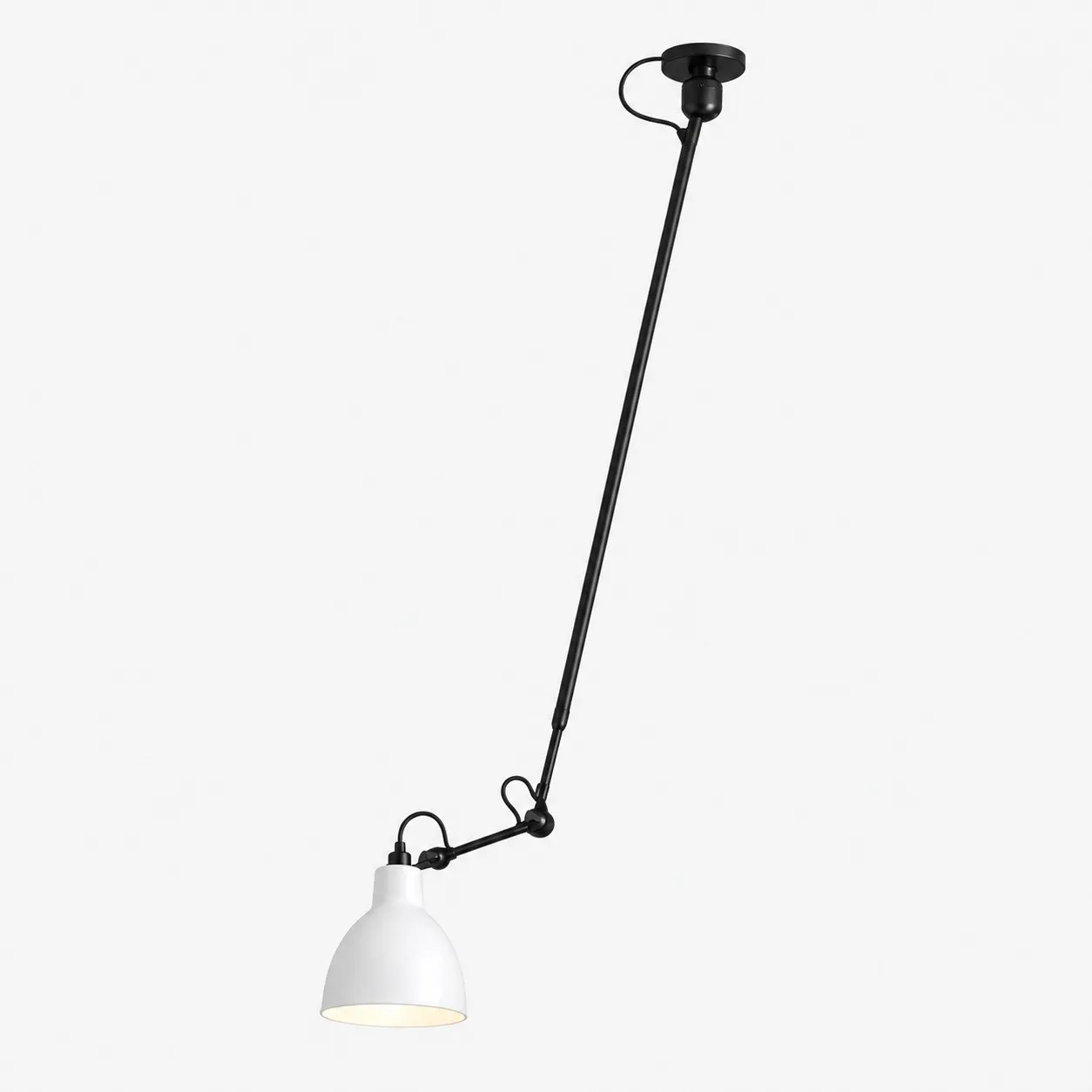 Industrial Matte Black Adjustable Arm Wall Light