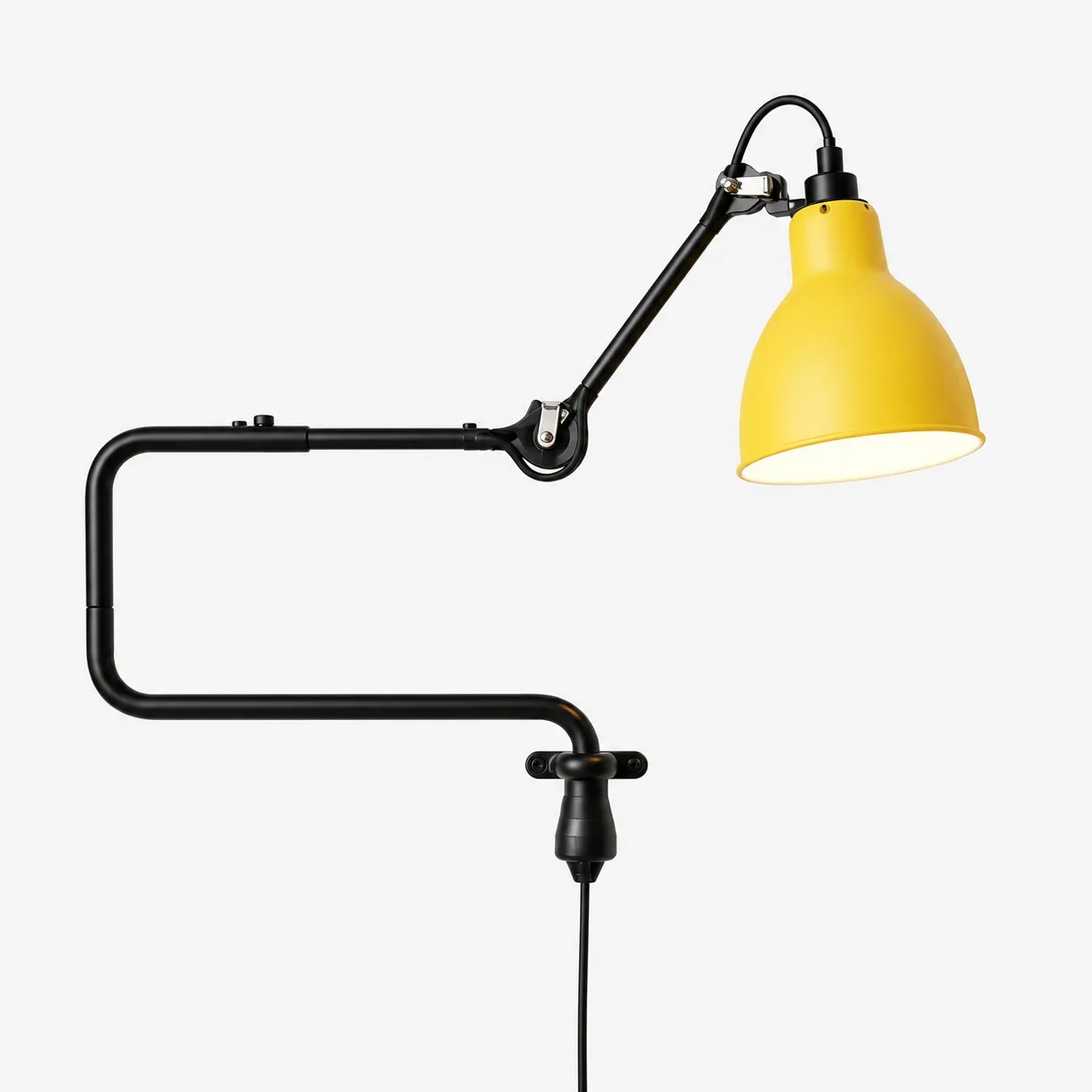 Industrial Matte Black Adjustable Arm Wall Light