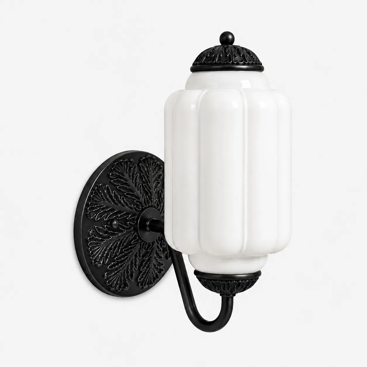 Lumi Vintage Antique Milk Glass Eloise Wall Light