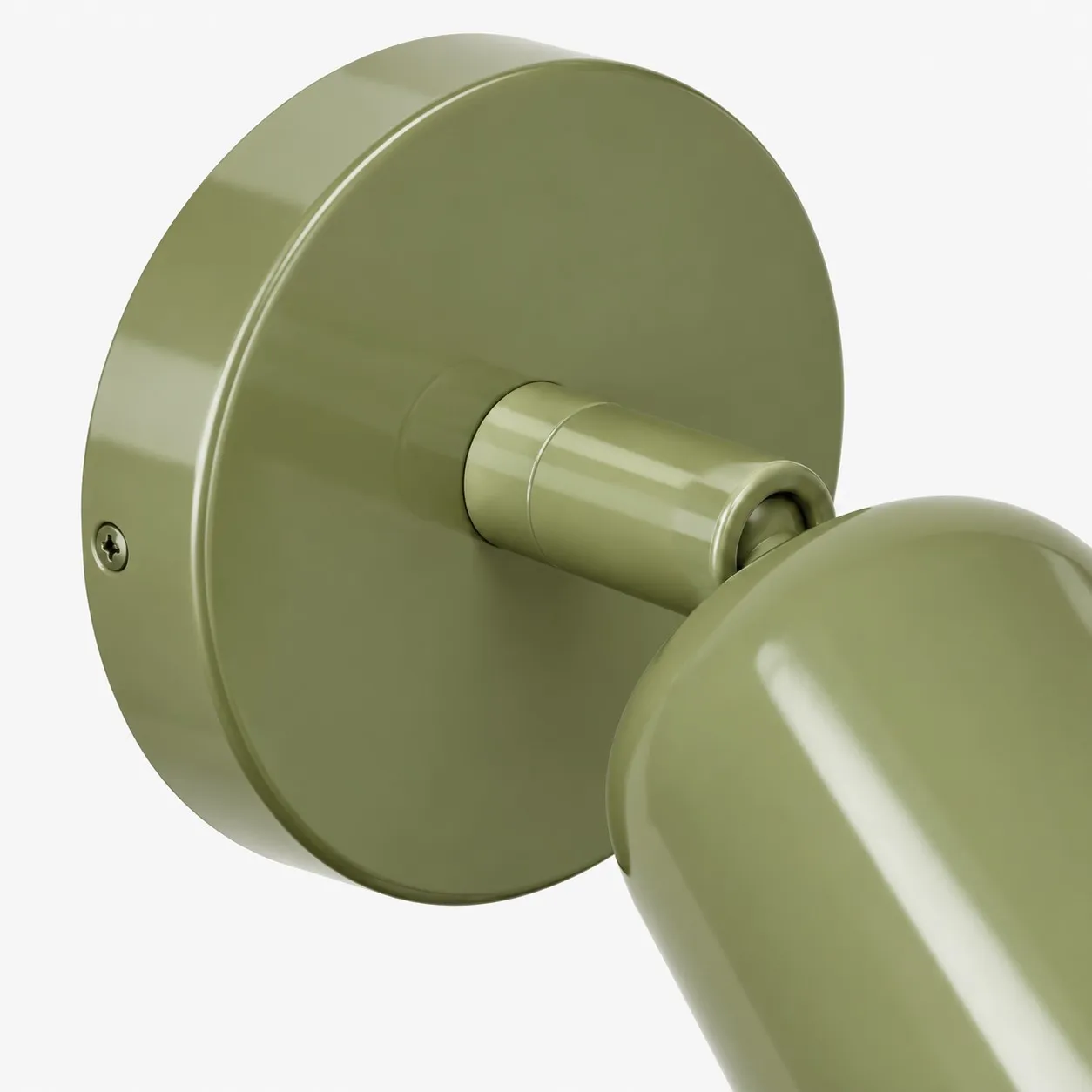 Ares green shade and wall plate detail