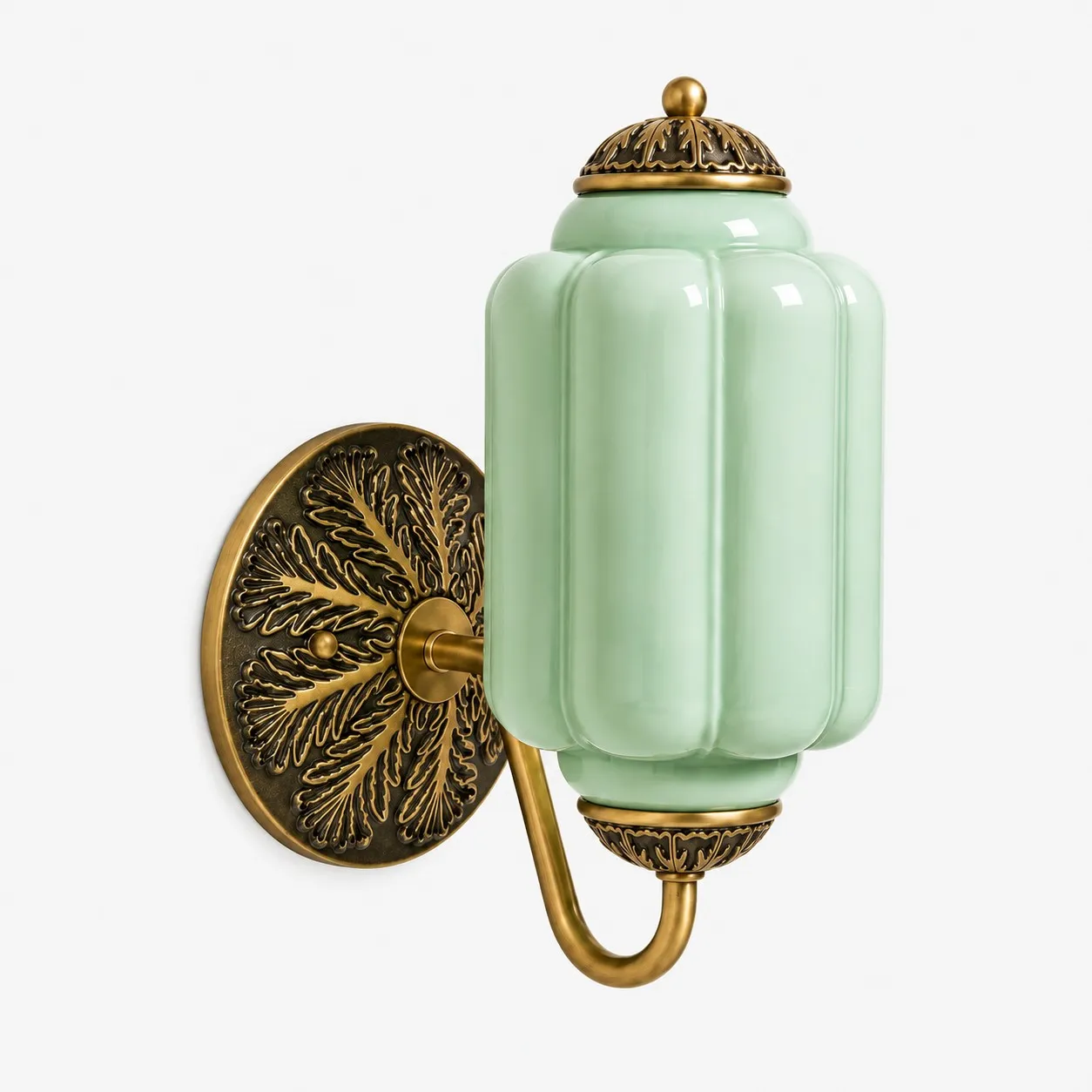 Lumi Vintage Antique Milk Glass Eloise Wall Light