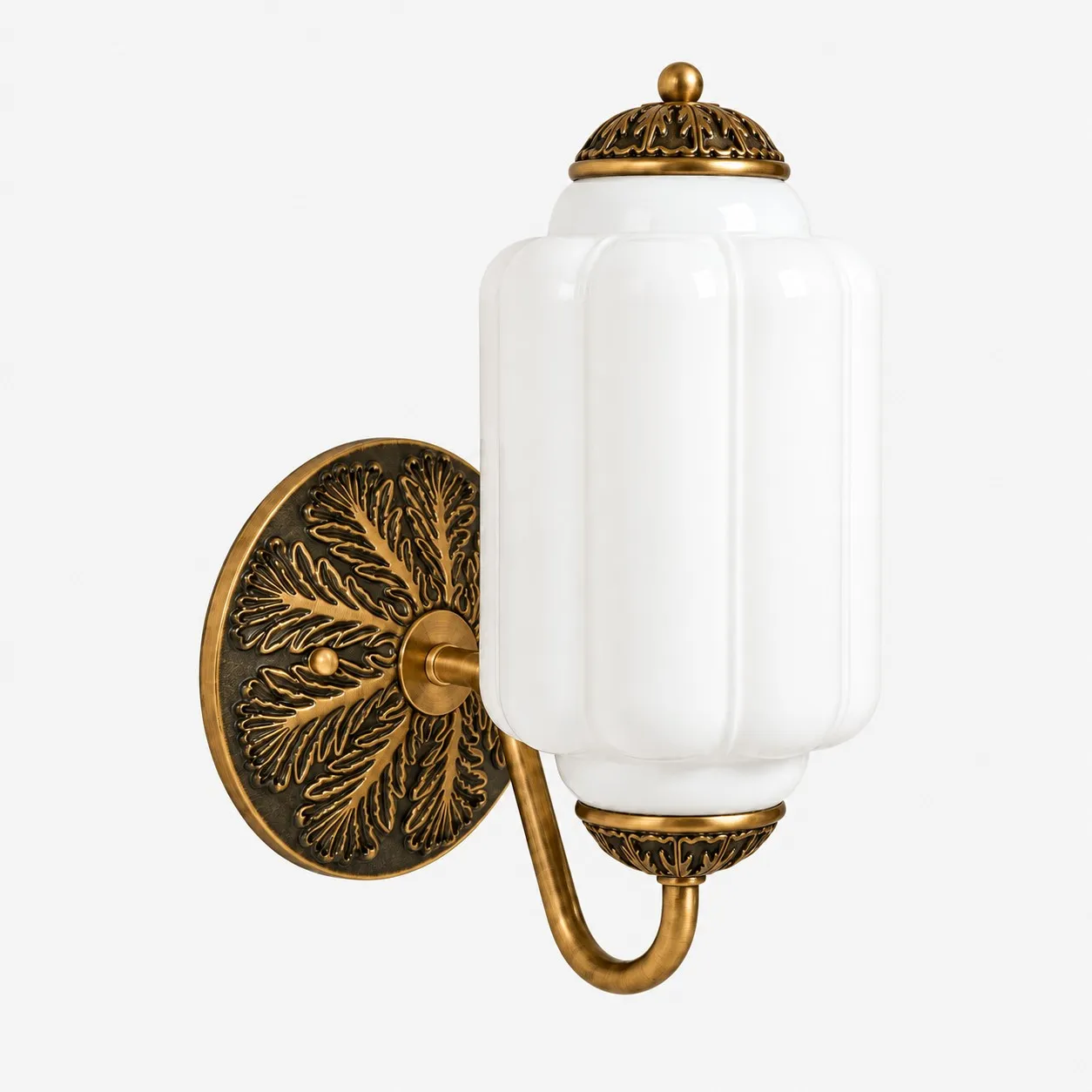 Lumi Vintage Antique Milk Glass Eloise Wall Light
