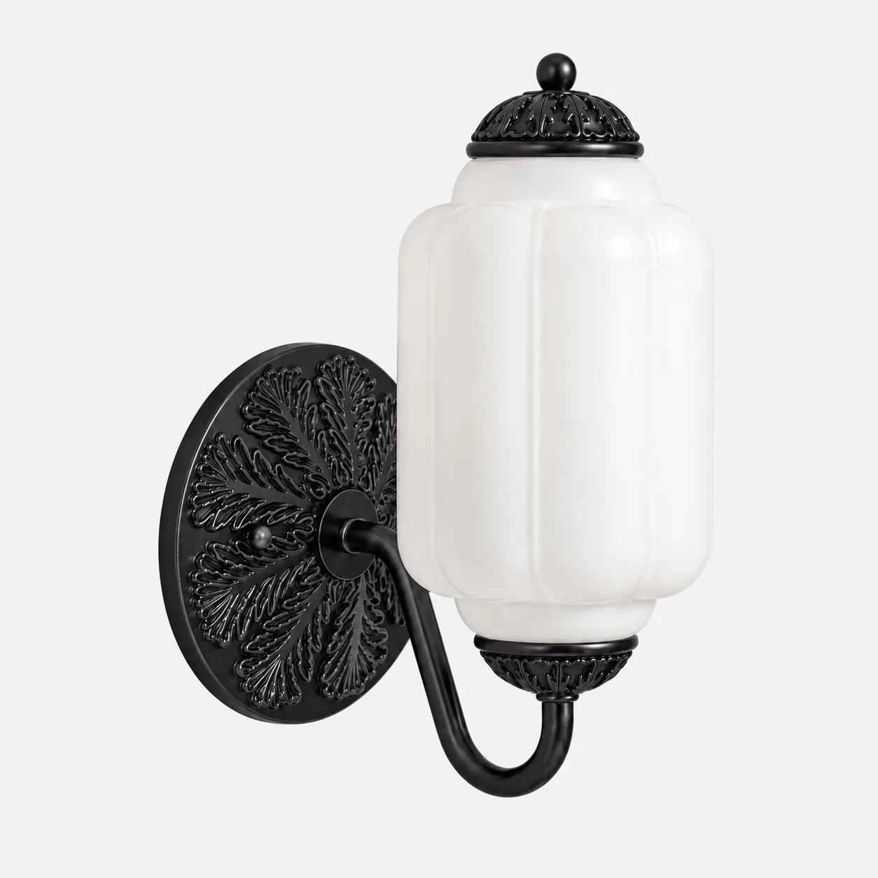 Lumi Vintage Antique Milk Glass Eloise Wall Light
