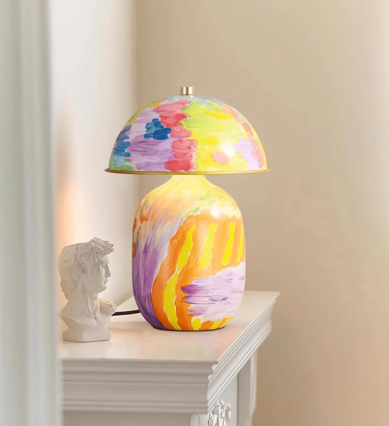Abstract Faster Abstract Mural Table Lamp