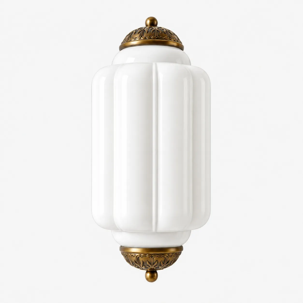 Lumi Vintage Antique Milk Glass Eloise Wall Light