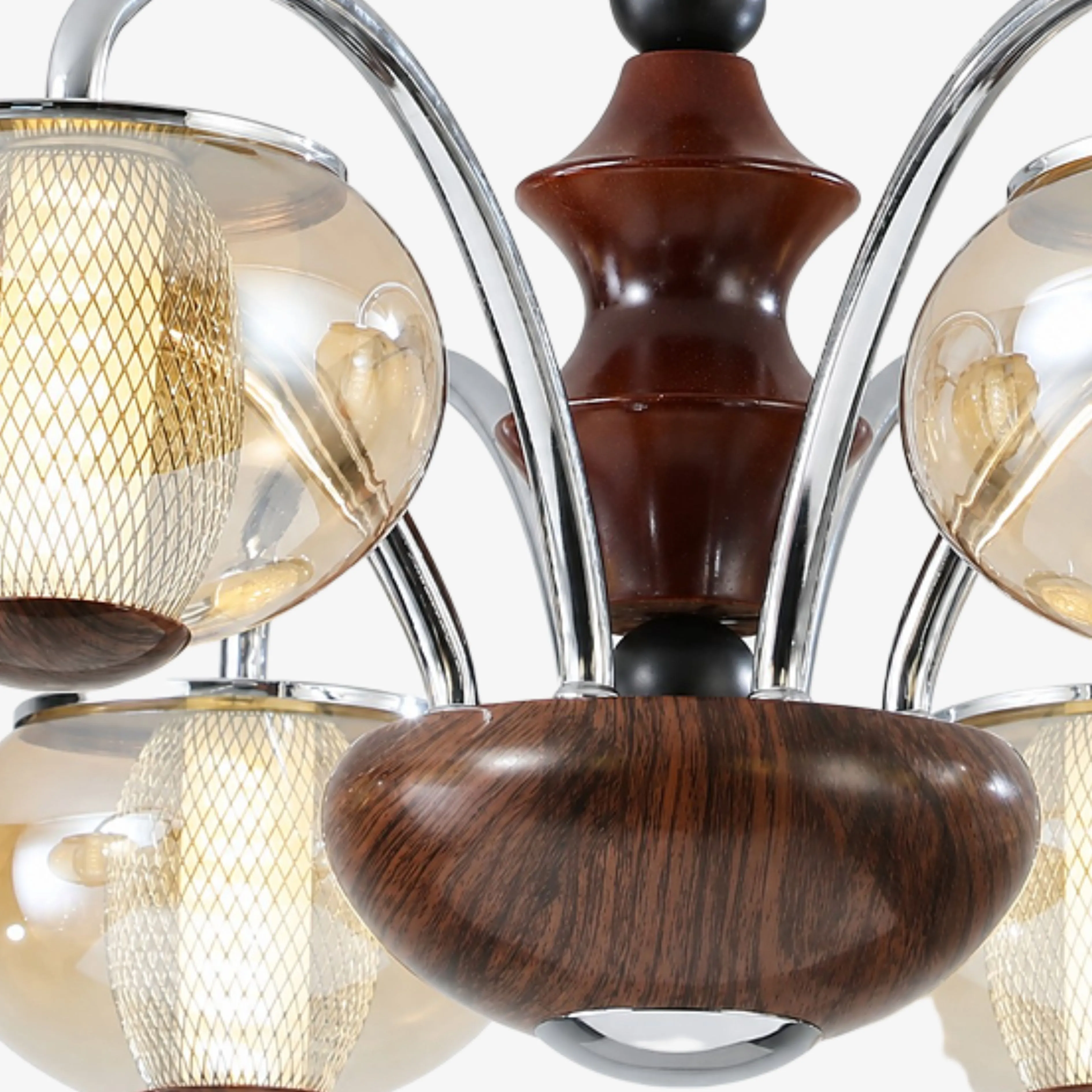 Walnut center body and polished branch detail