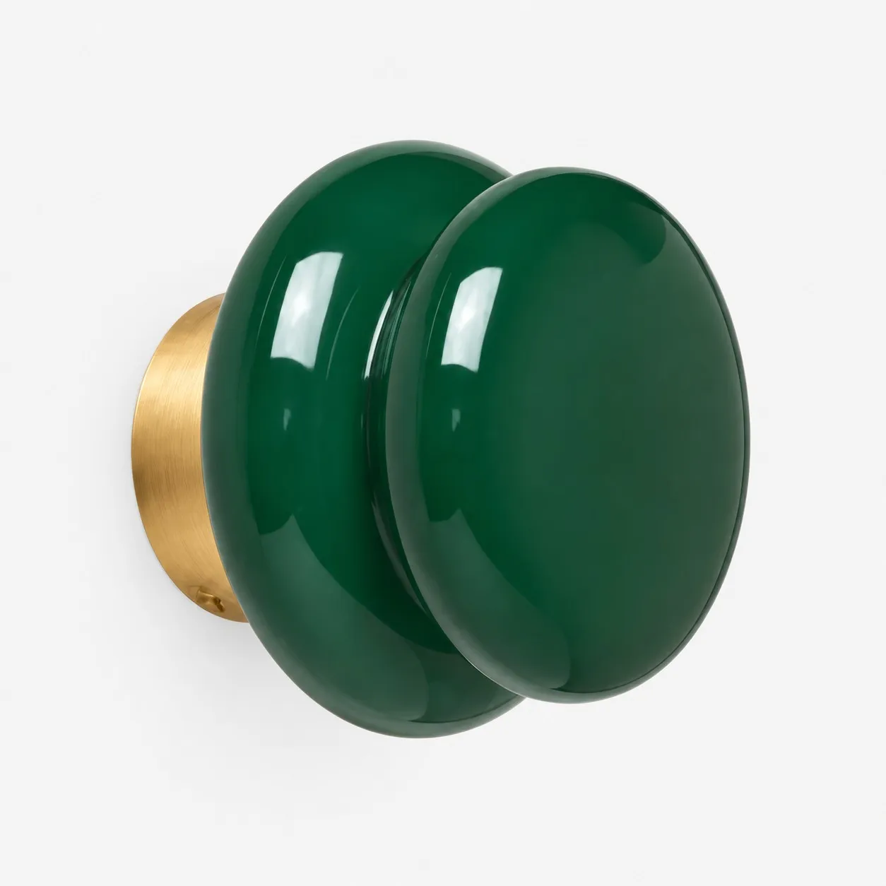 Pyris Bauhaus opal glass wall light in Dark Green