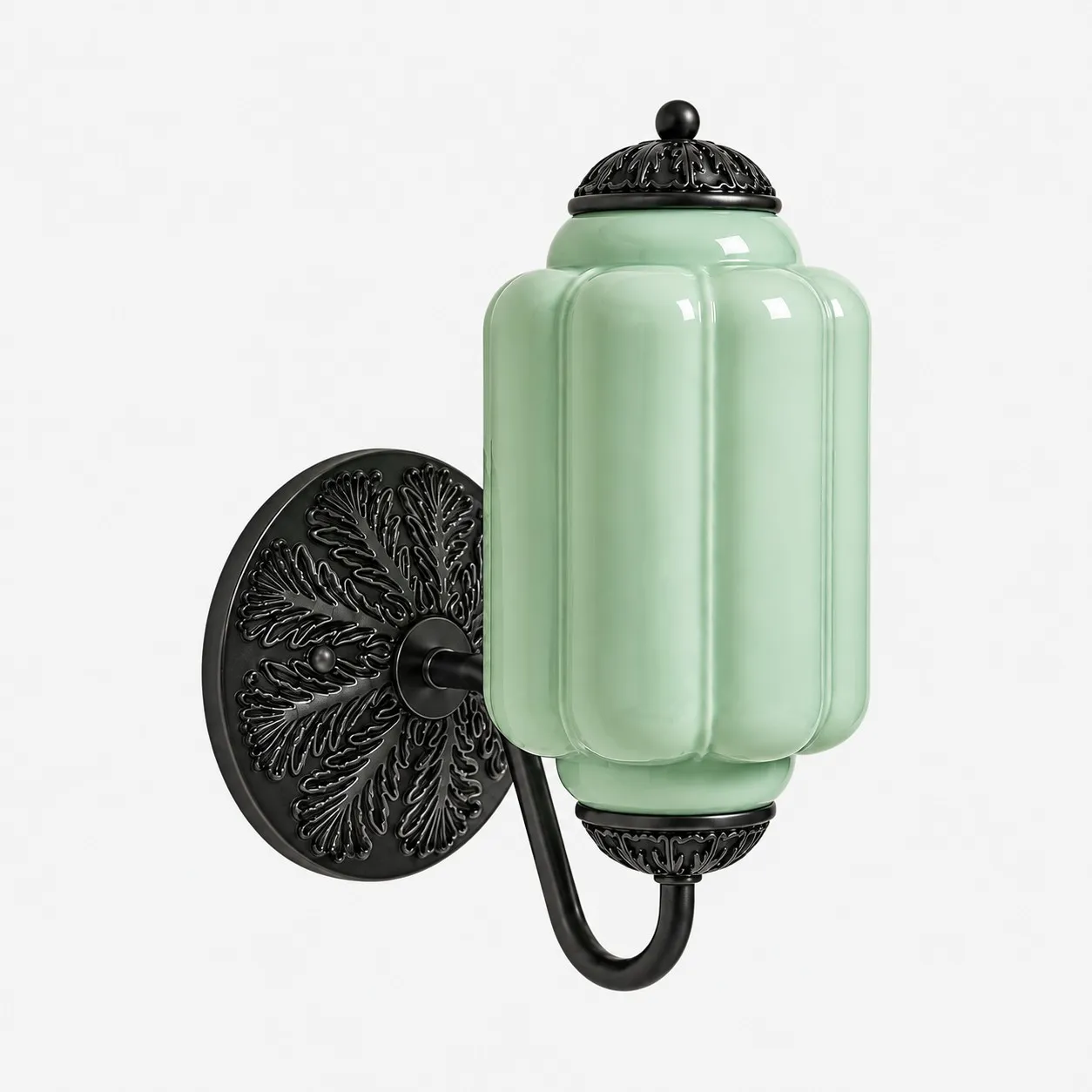Lumi Vintage Antique Milk Glass Eloise Wall Light