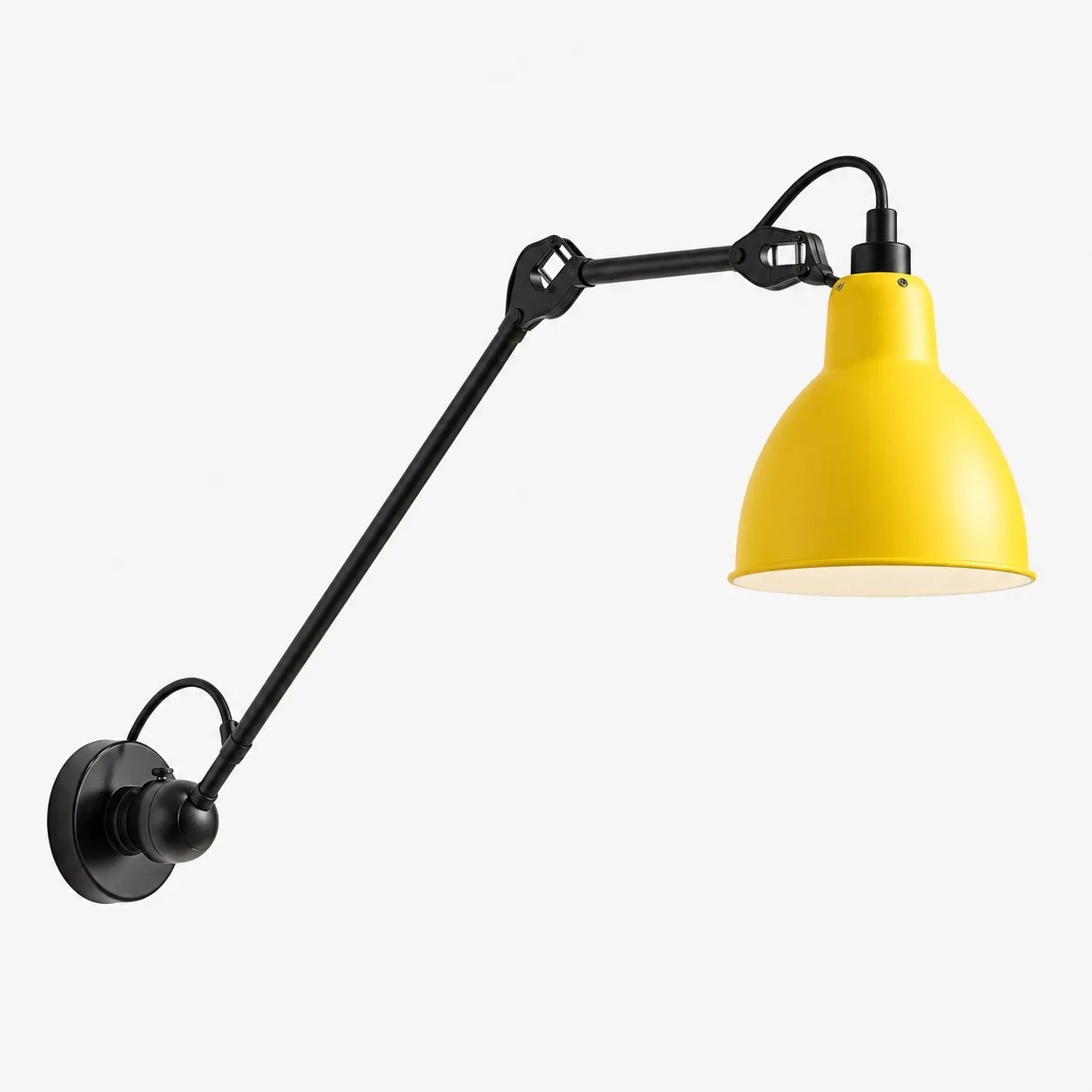 Industrial Matte Black Adjustable Arm Wall Light