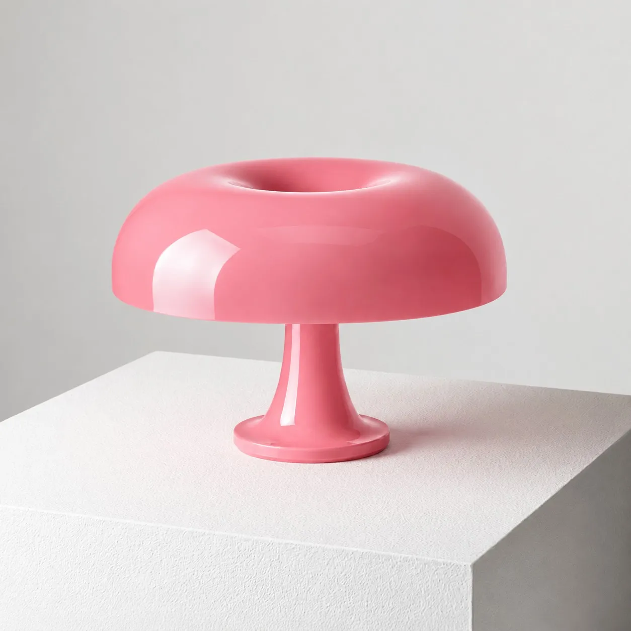 Pink mushroom table lamp