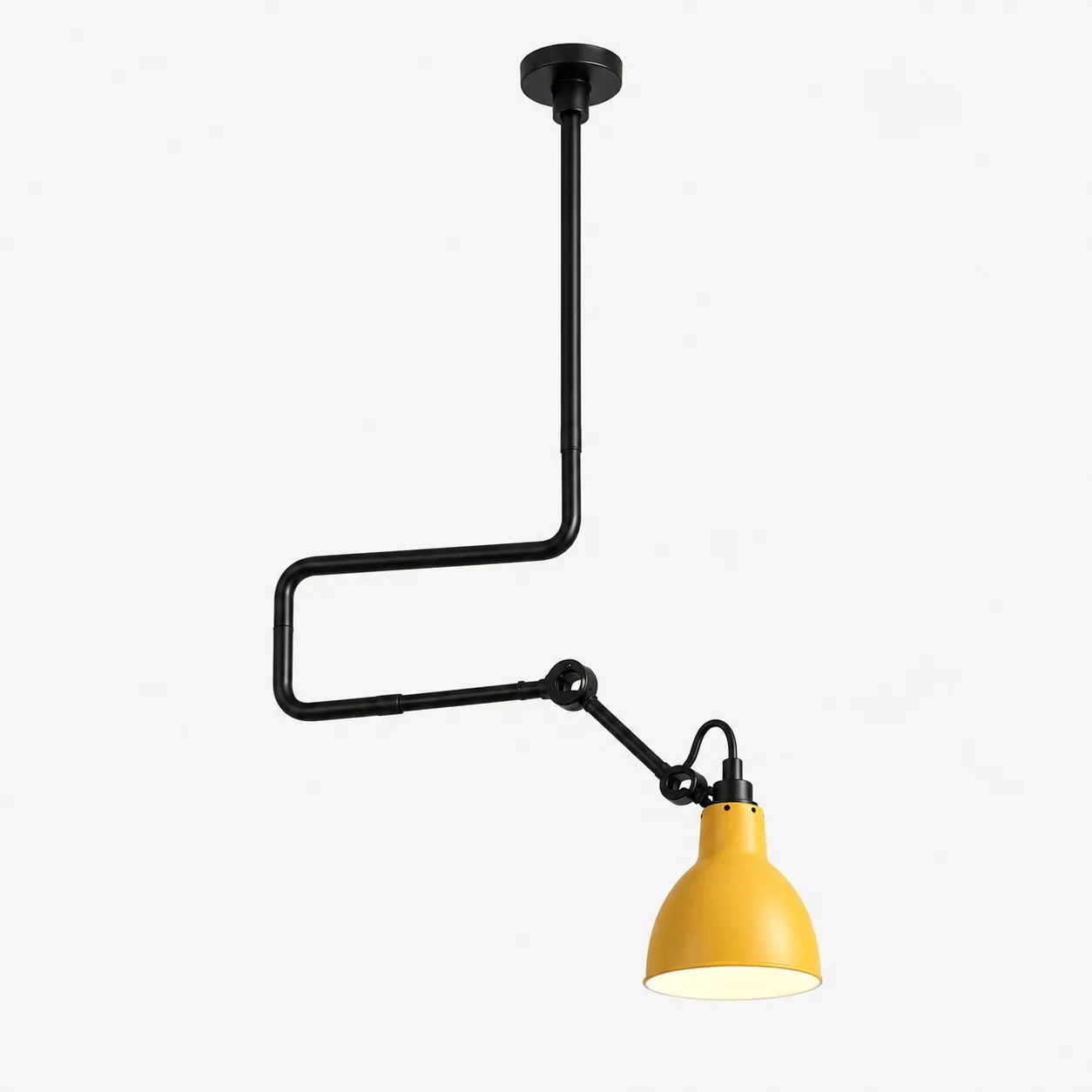 Industrial Matte Black Adjustable Arm Wall Light