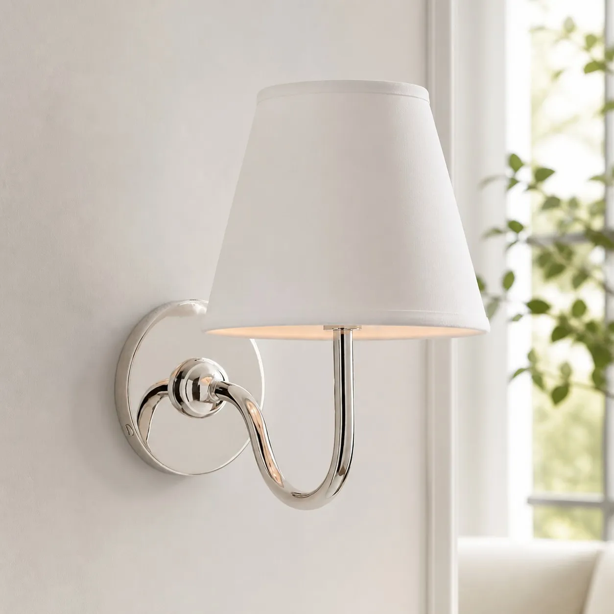 1 head / Chrome / White Plain