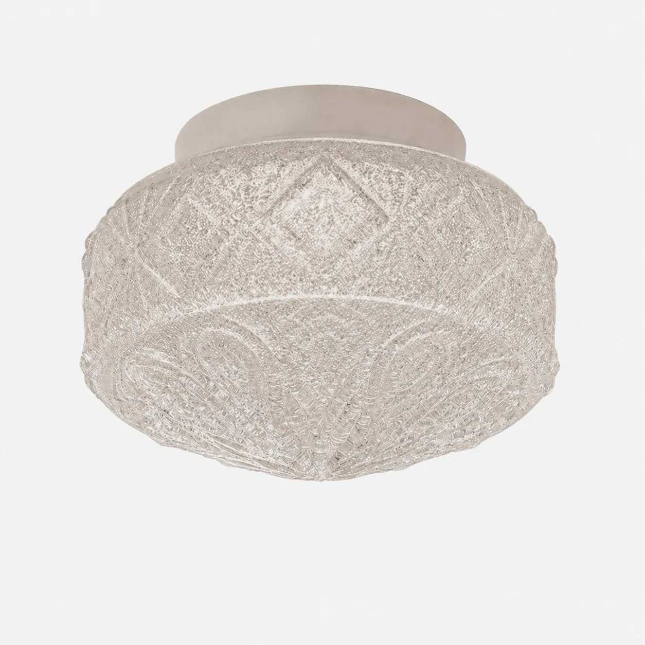 Textured sand glass flush mount ceiling light