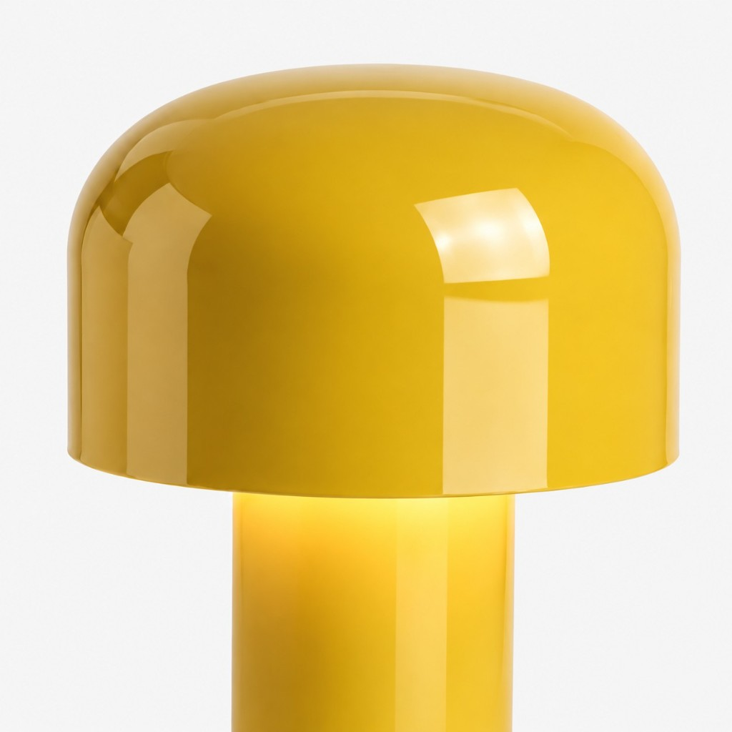Yellow mushroom shade close-up