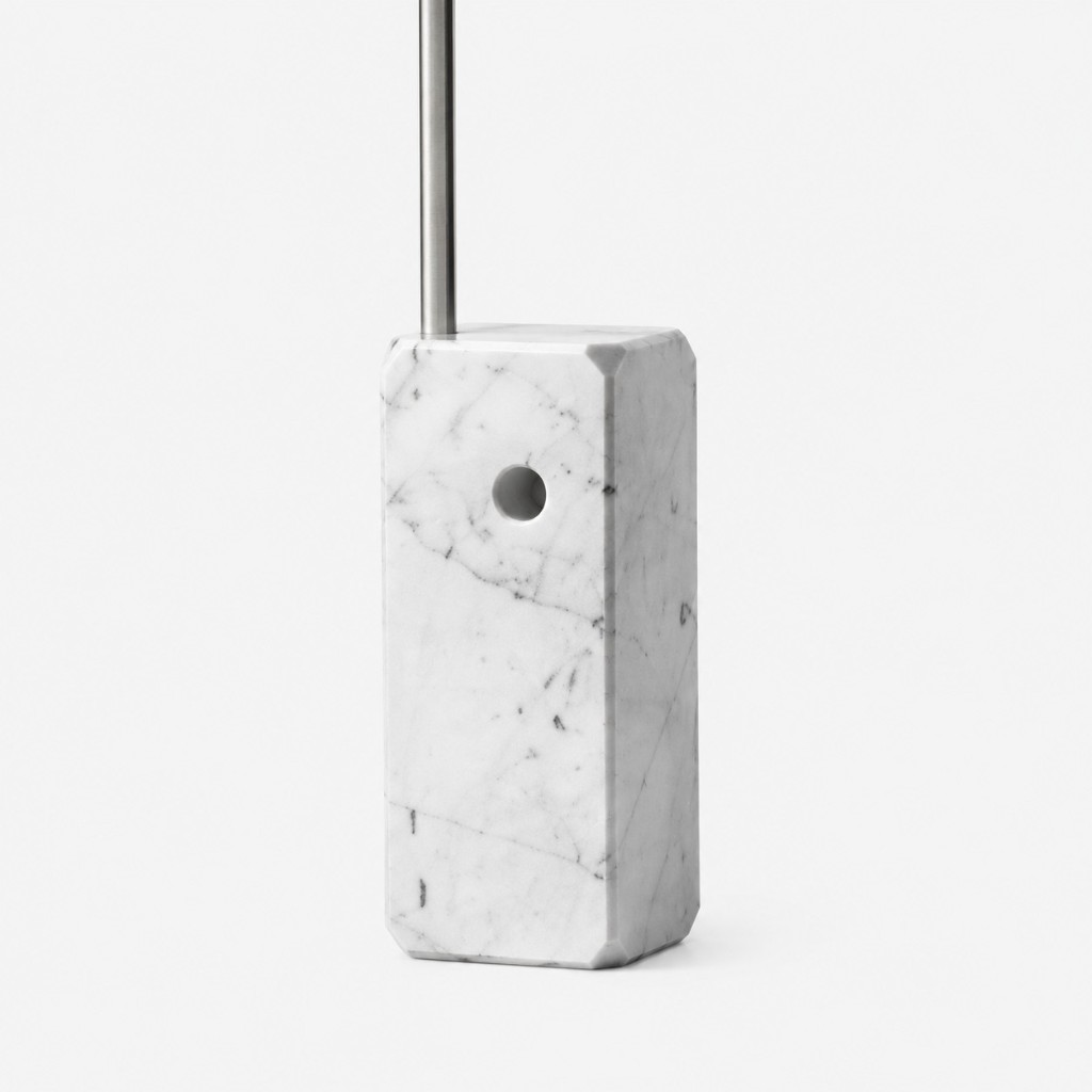 White marble base close-up