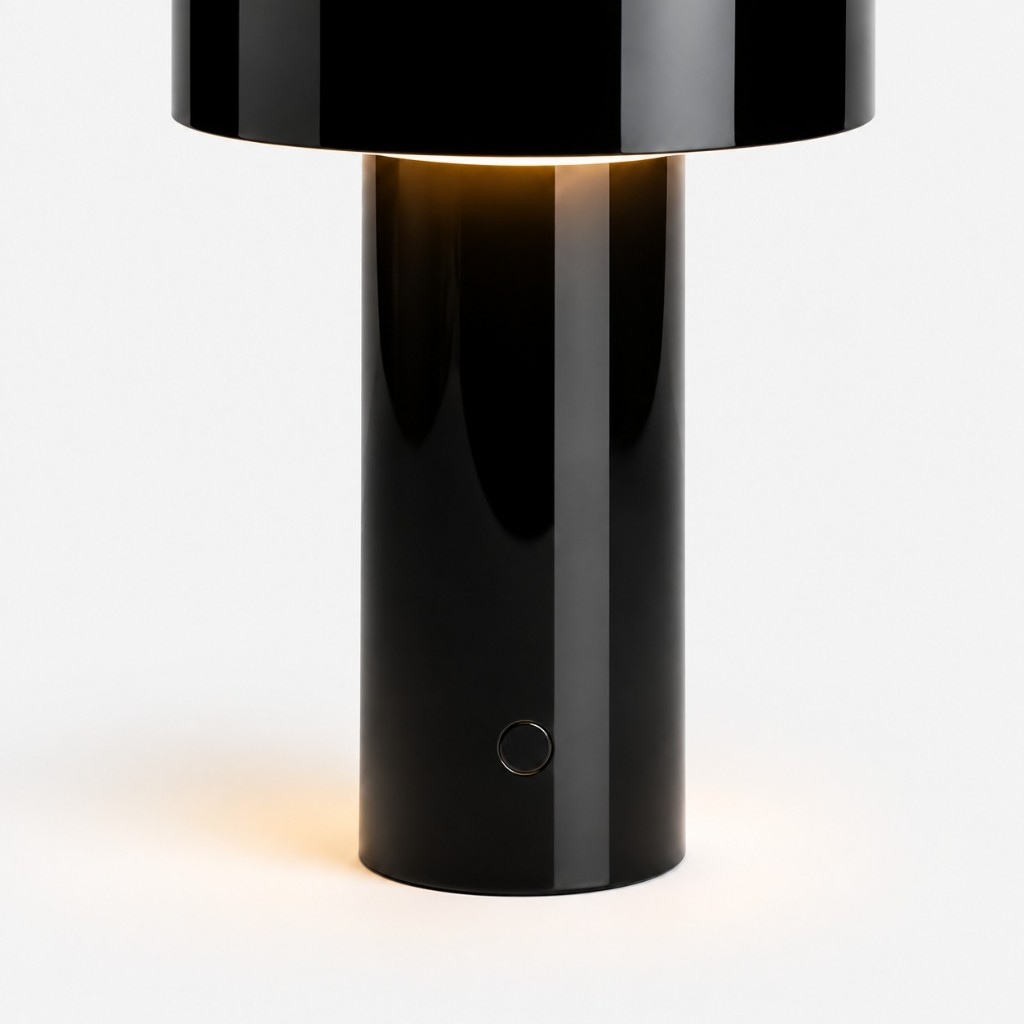 Touch button and glow gap on the lamp stem