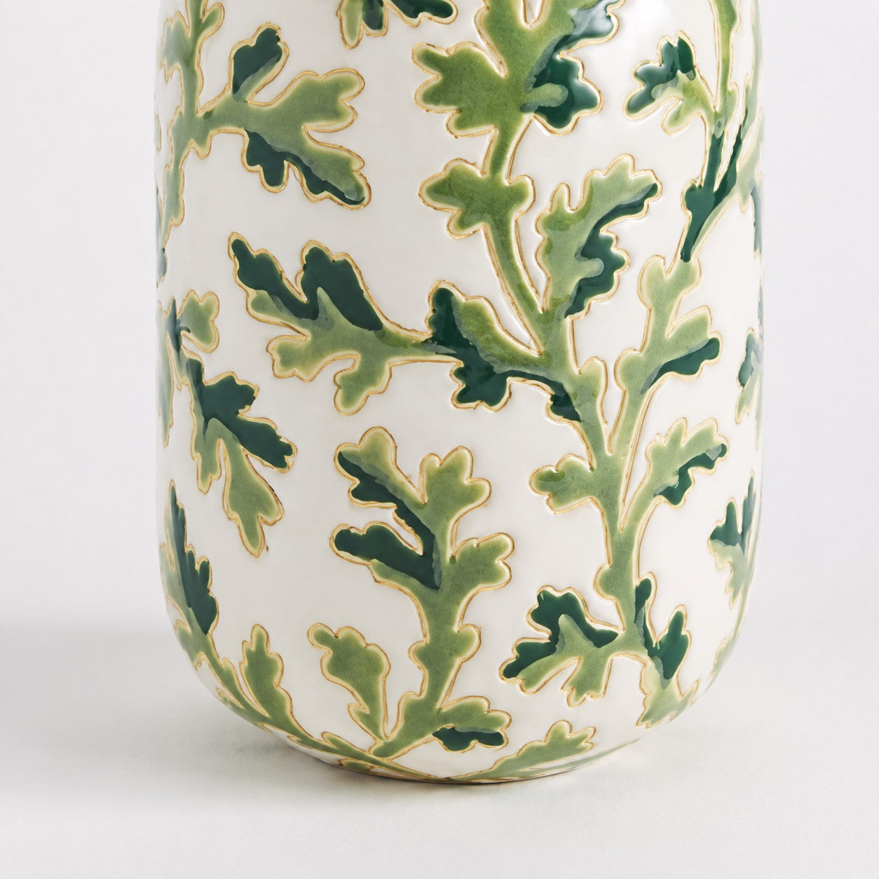 Green ceramic glaze detail