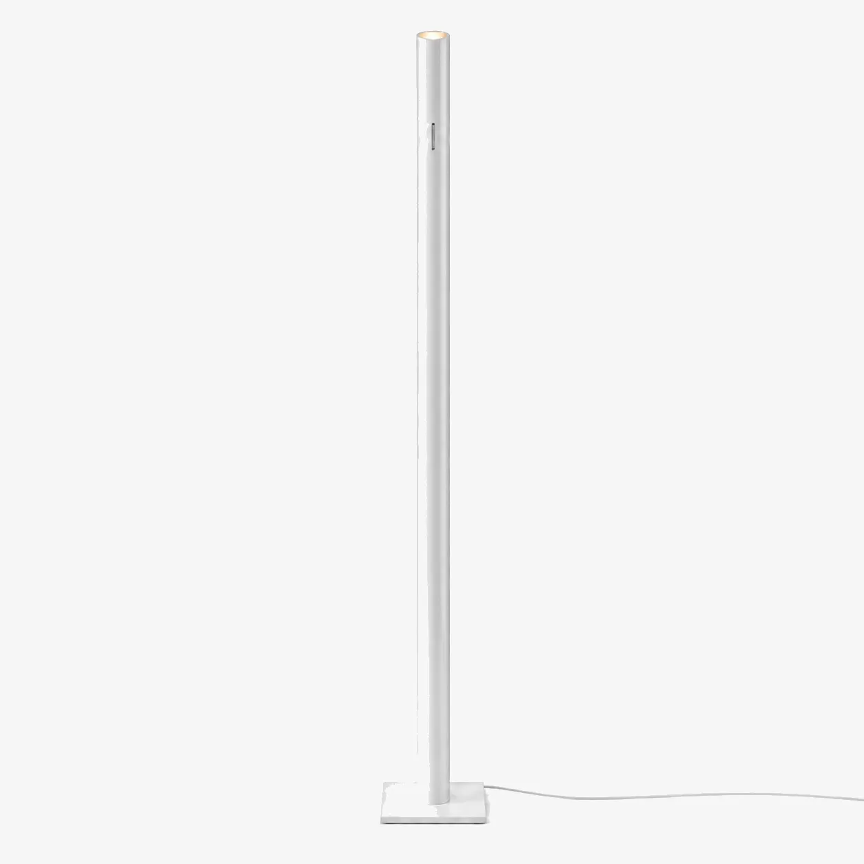 White metal floor lamp