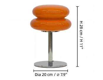 Two-tier table lamp dimensions: diameter 7.9 inches, height 11 inches