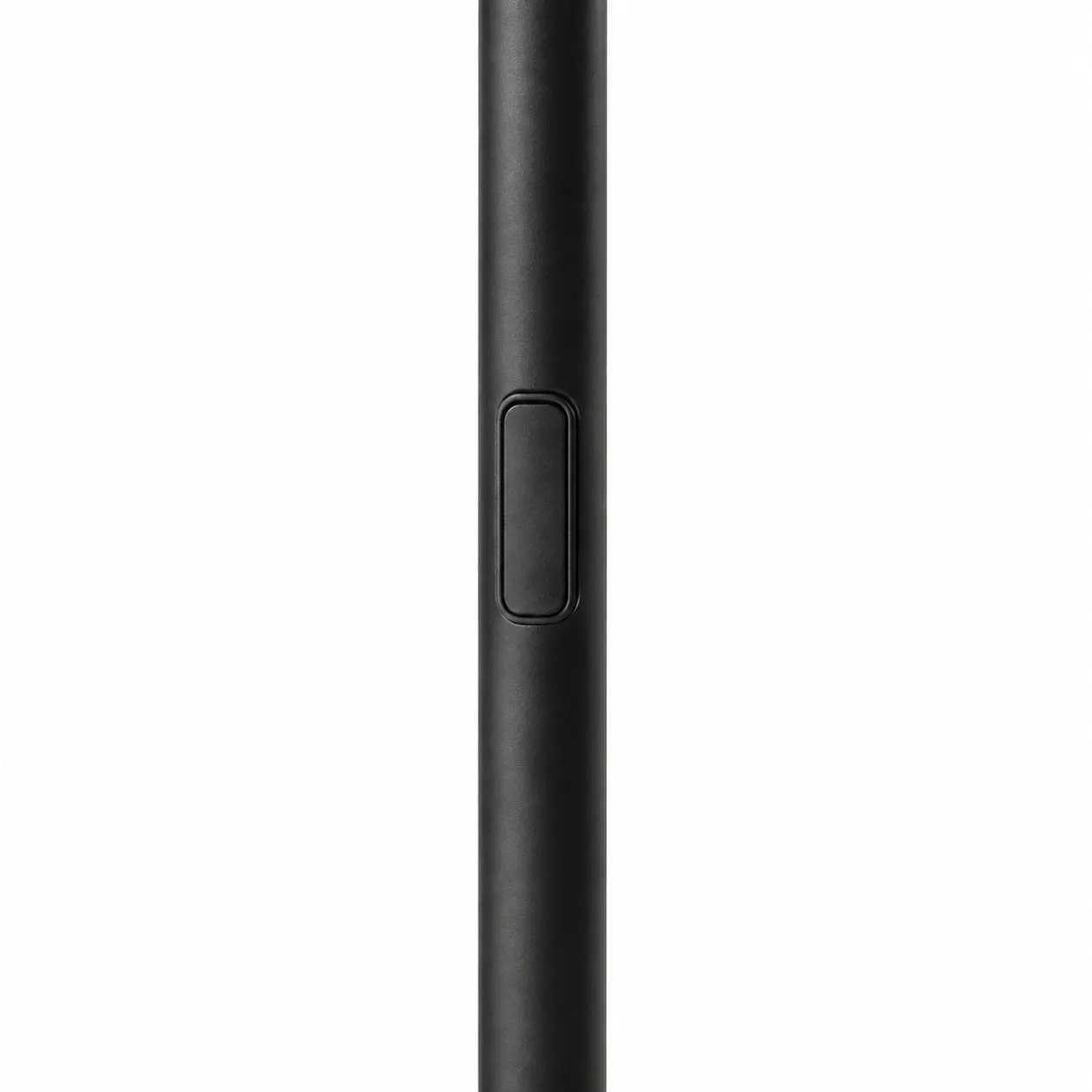 Side button detail of a black Ilio Mini floor lamp