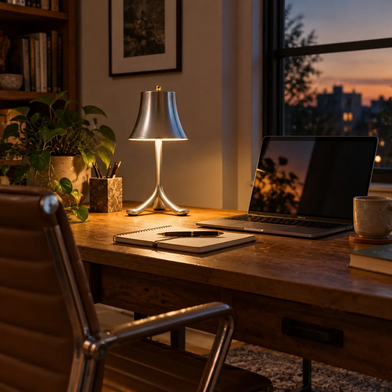 Color disc light in an interior scene
