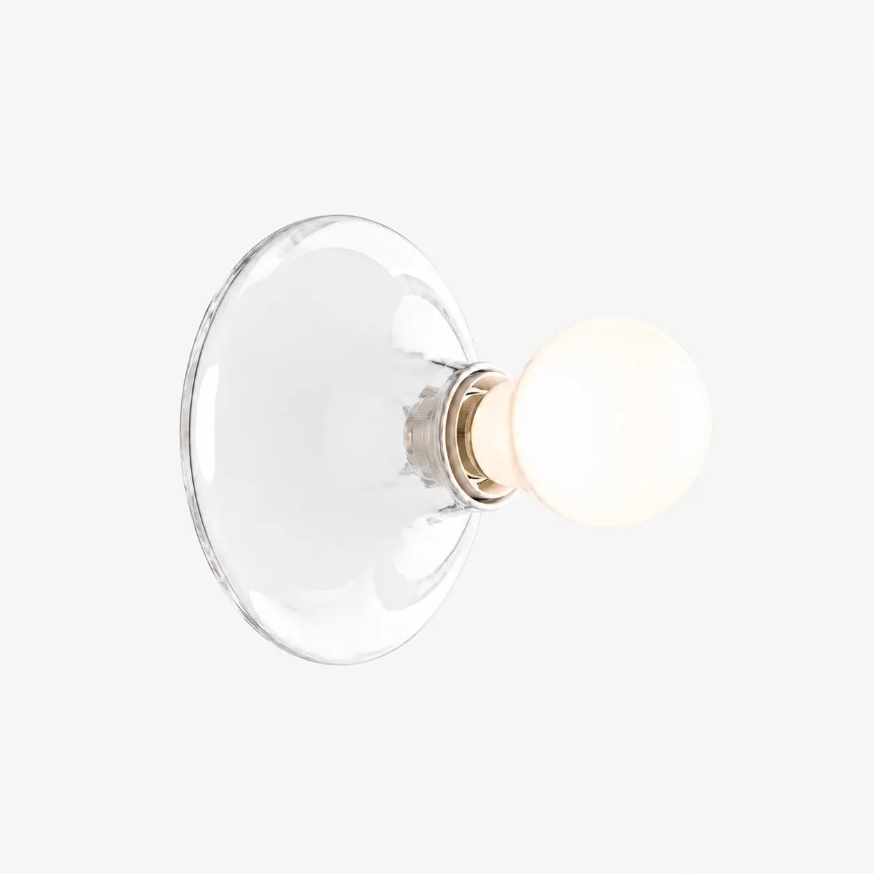 Transparent polycarbonate disc light