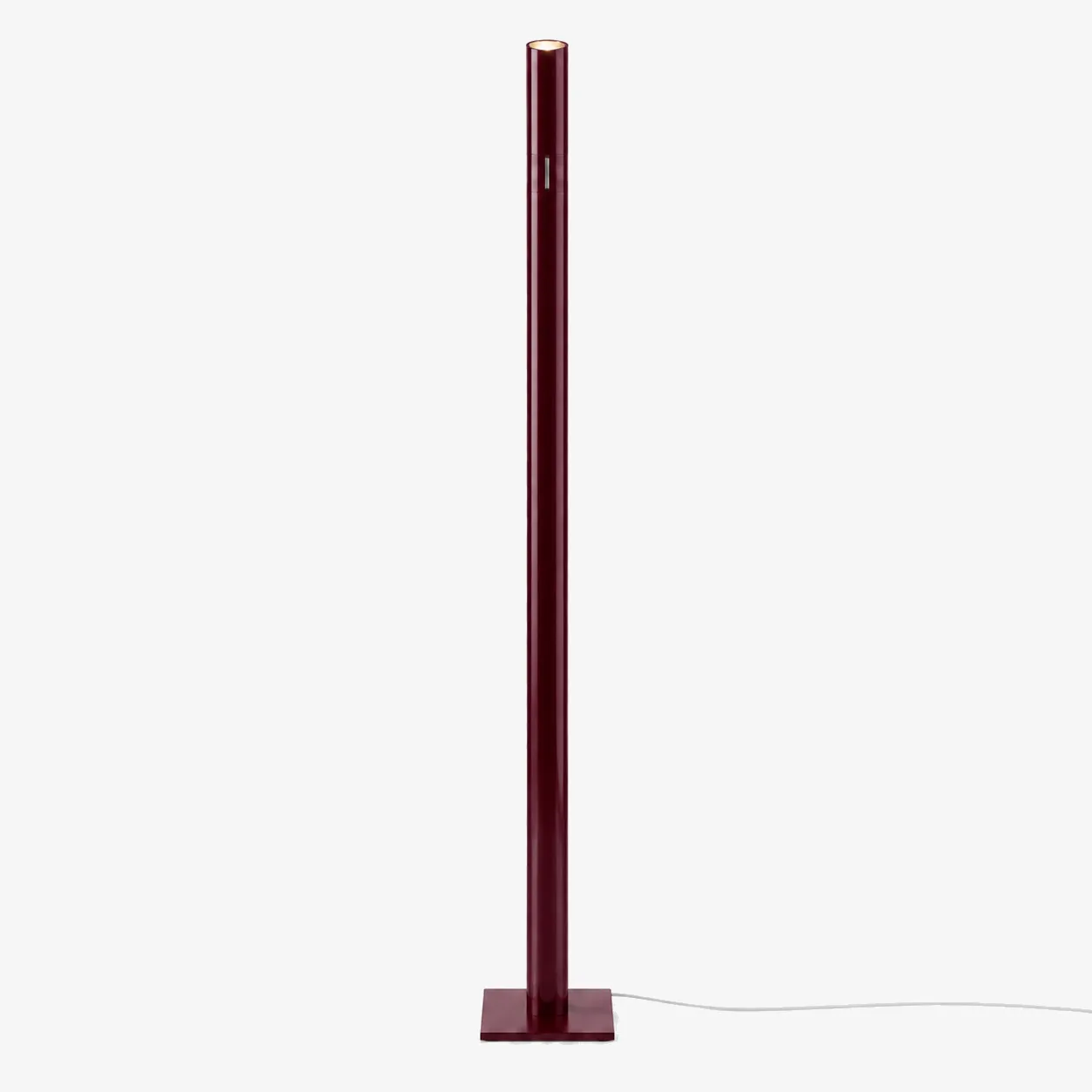 Ruby red metal floor lamp